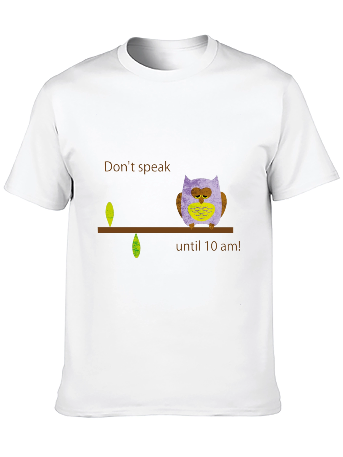 Black Don't Speak Owl T-Shirt - Funny Morning Tee view 10