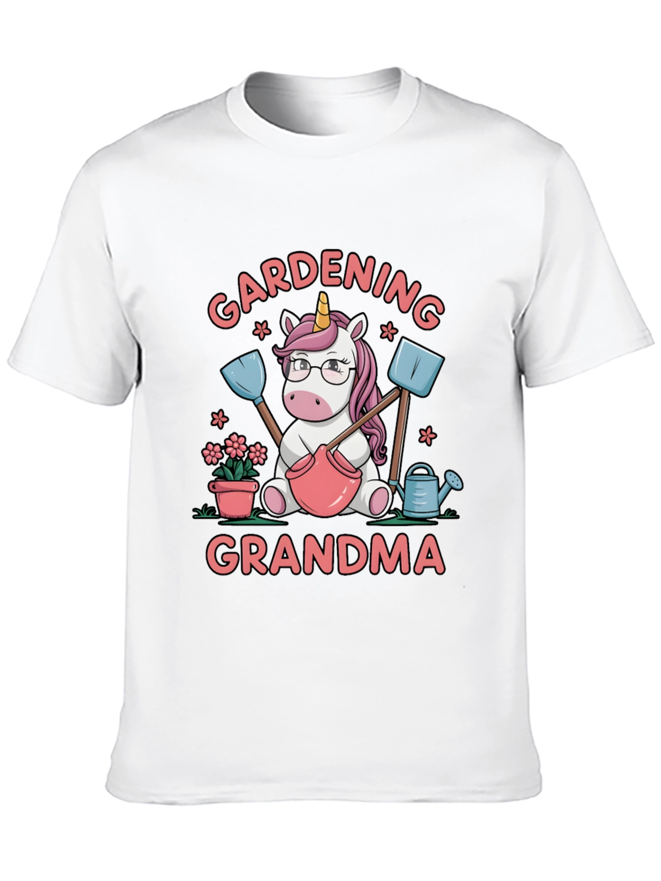 Black Gardening Grandma Unicorn T-Shirt view 10