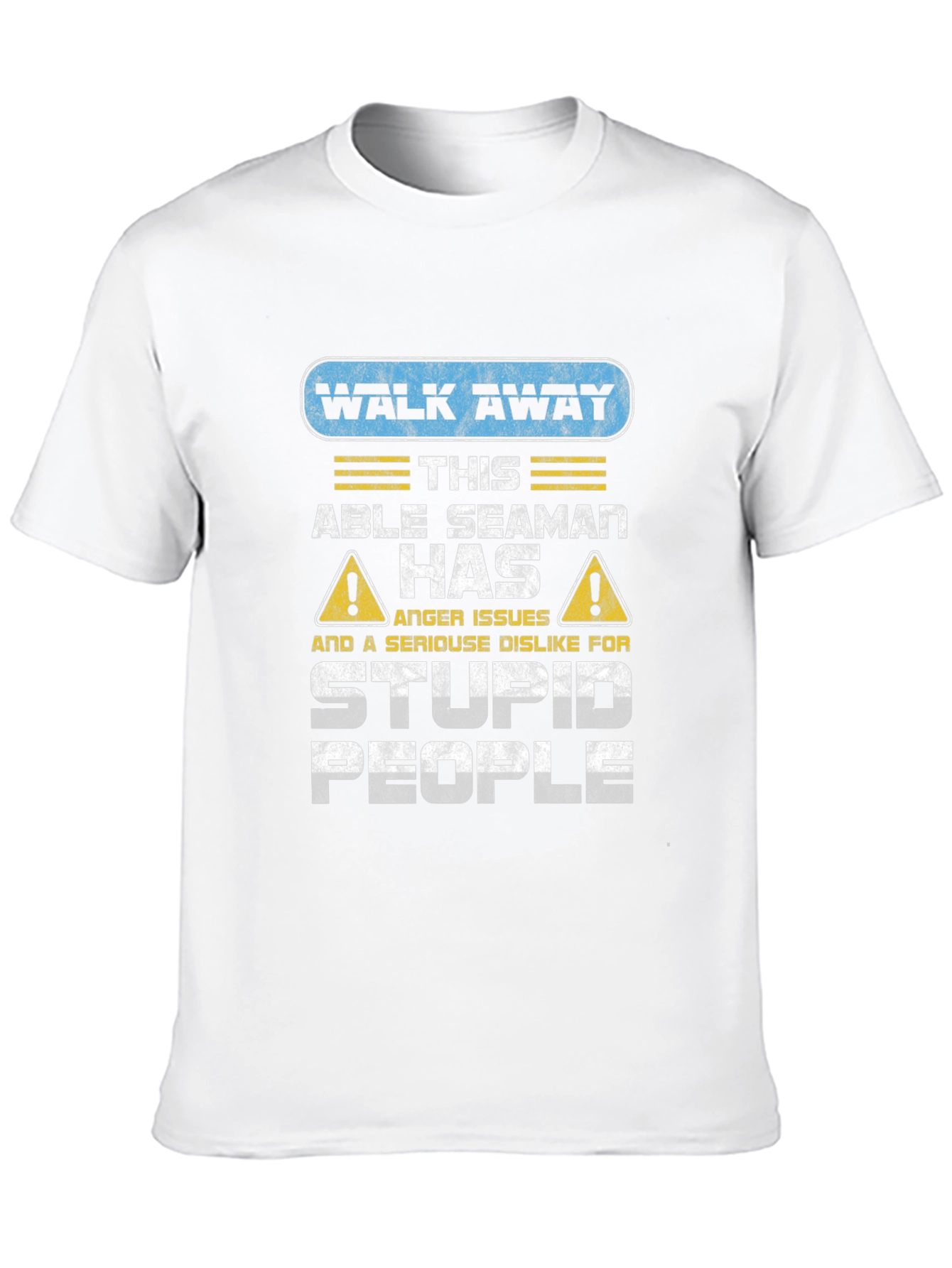 Black Walk Away Able Seaman Anger Issues T-Shirt view 10