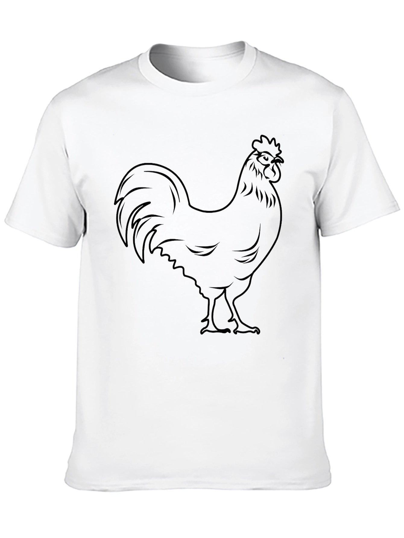 Black Black Rooster Graphic Tee - Men's Casual T-Shirt view 10