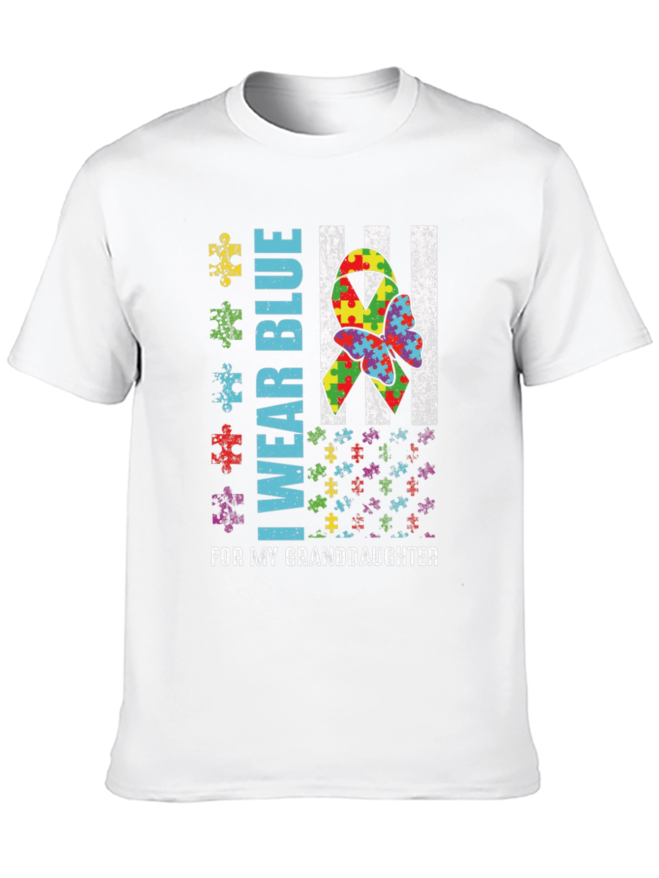 Black Autism Awareness Granddaughter T-Shirt view 10