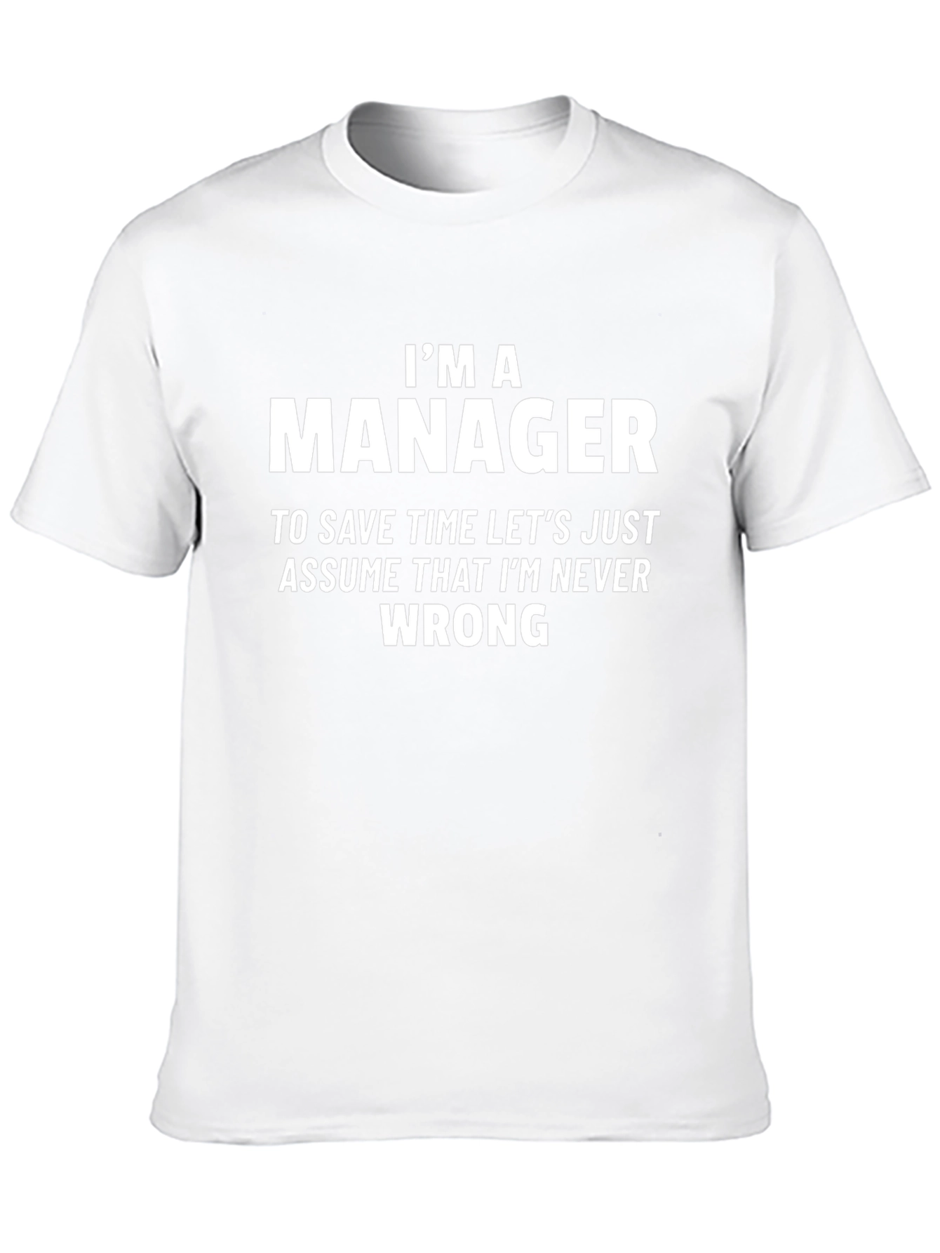 Black I'm A Manager Slogan T-Shirt view 10