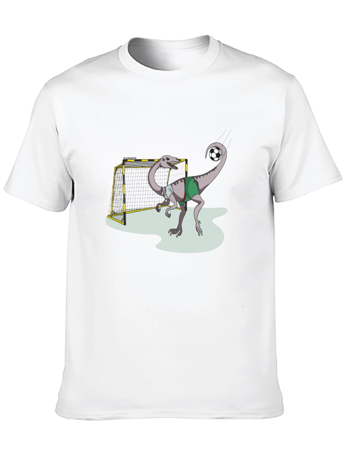 Black Dino Soccer T-Shirt - Fun Graphic Tee view 10