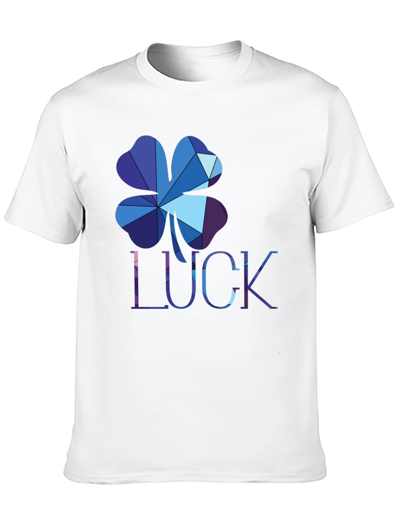 Black Geometric Lucky Clover T-Shirt view 10