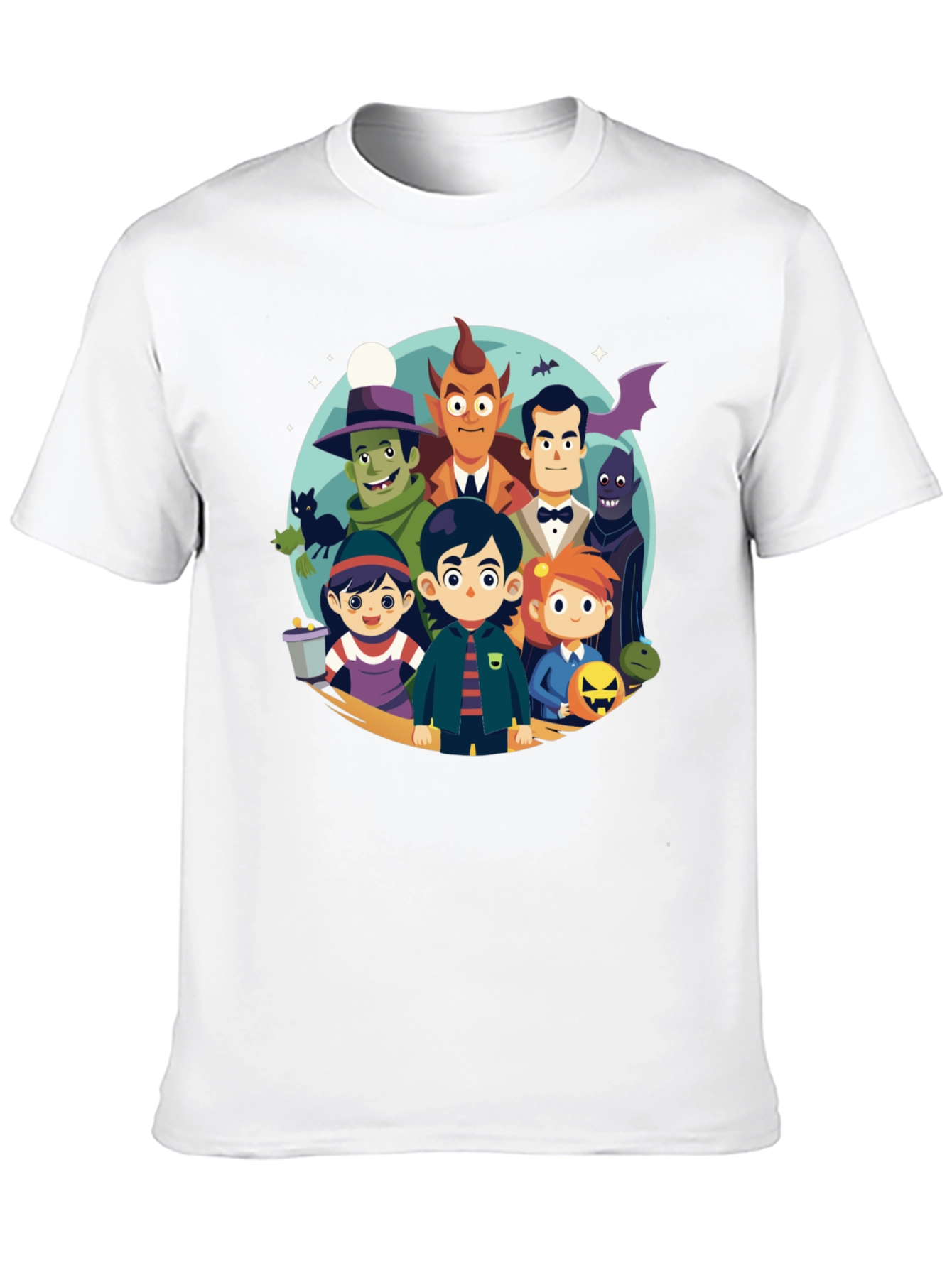 Black Cartoon Monster Squad Black T-Shirt view 10