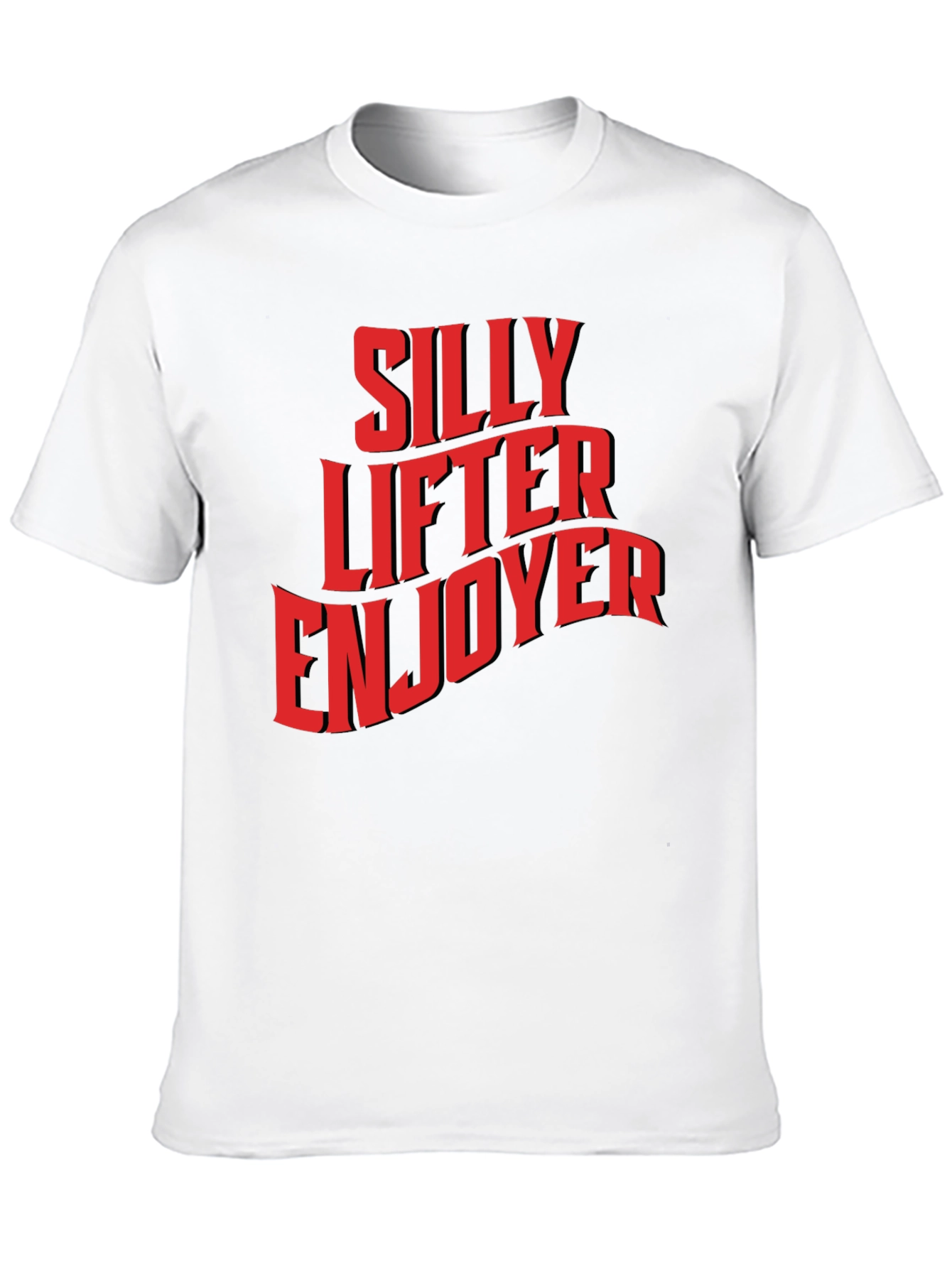 Black Silly Lifter Enjoyer Graphic T-Shirt view 10