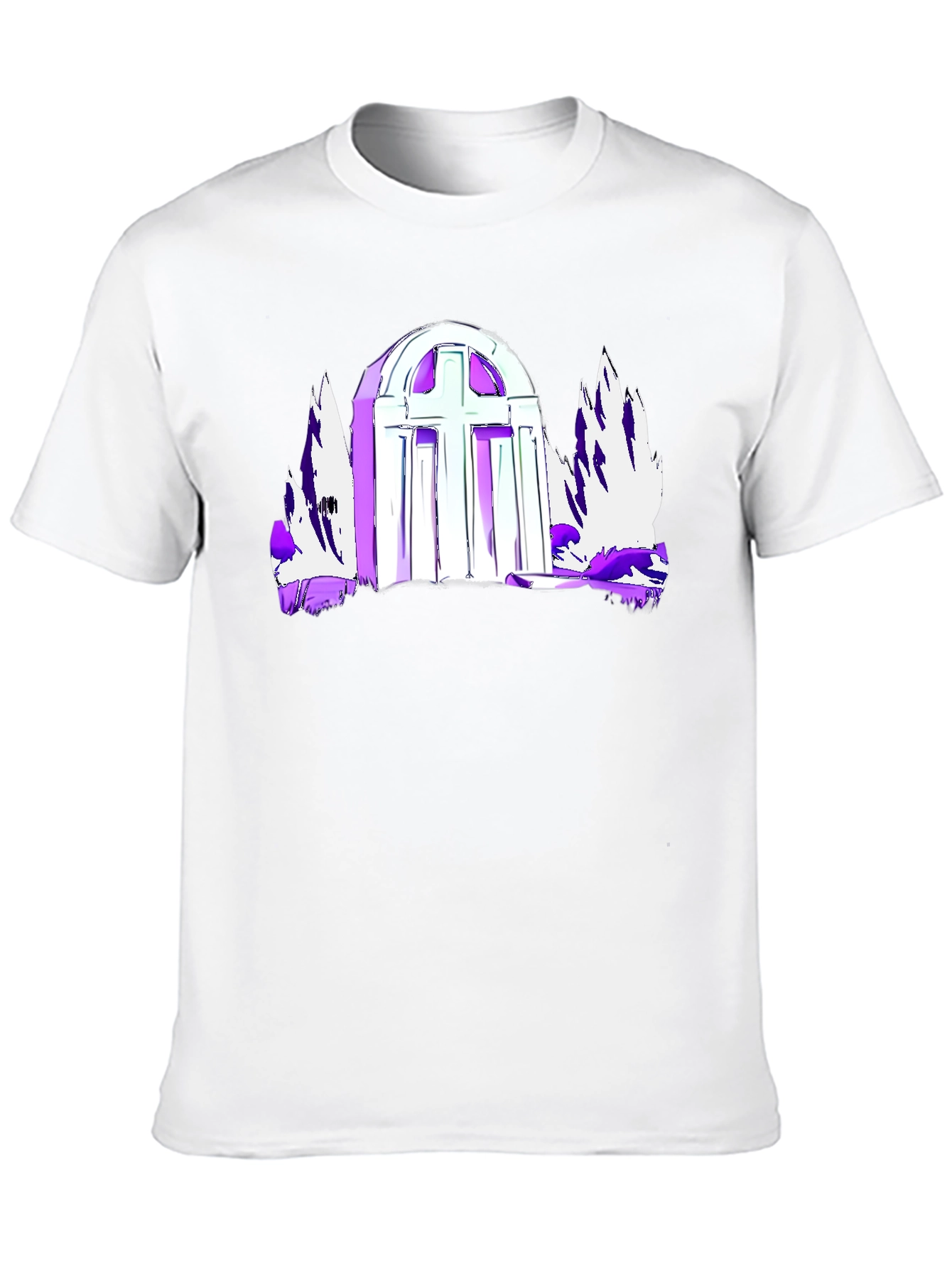 Black Gothic Cross Graphic Tee - Black view 10