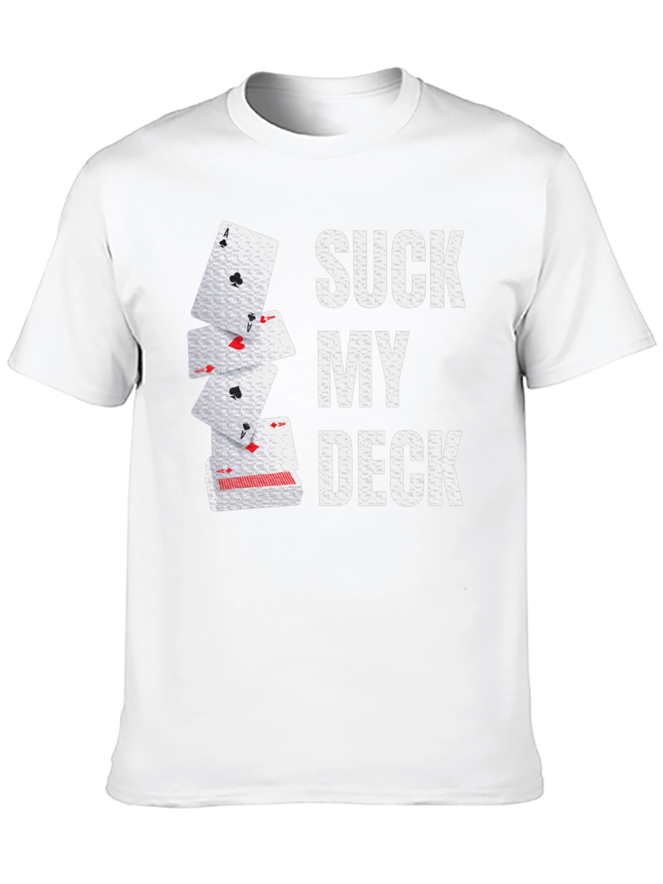 Black Suck My Deck Playing Card Graphic Novelty T-Shirt view 10