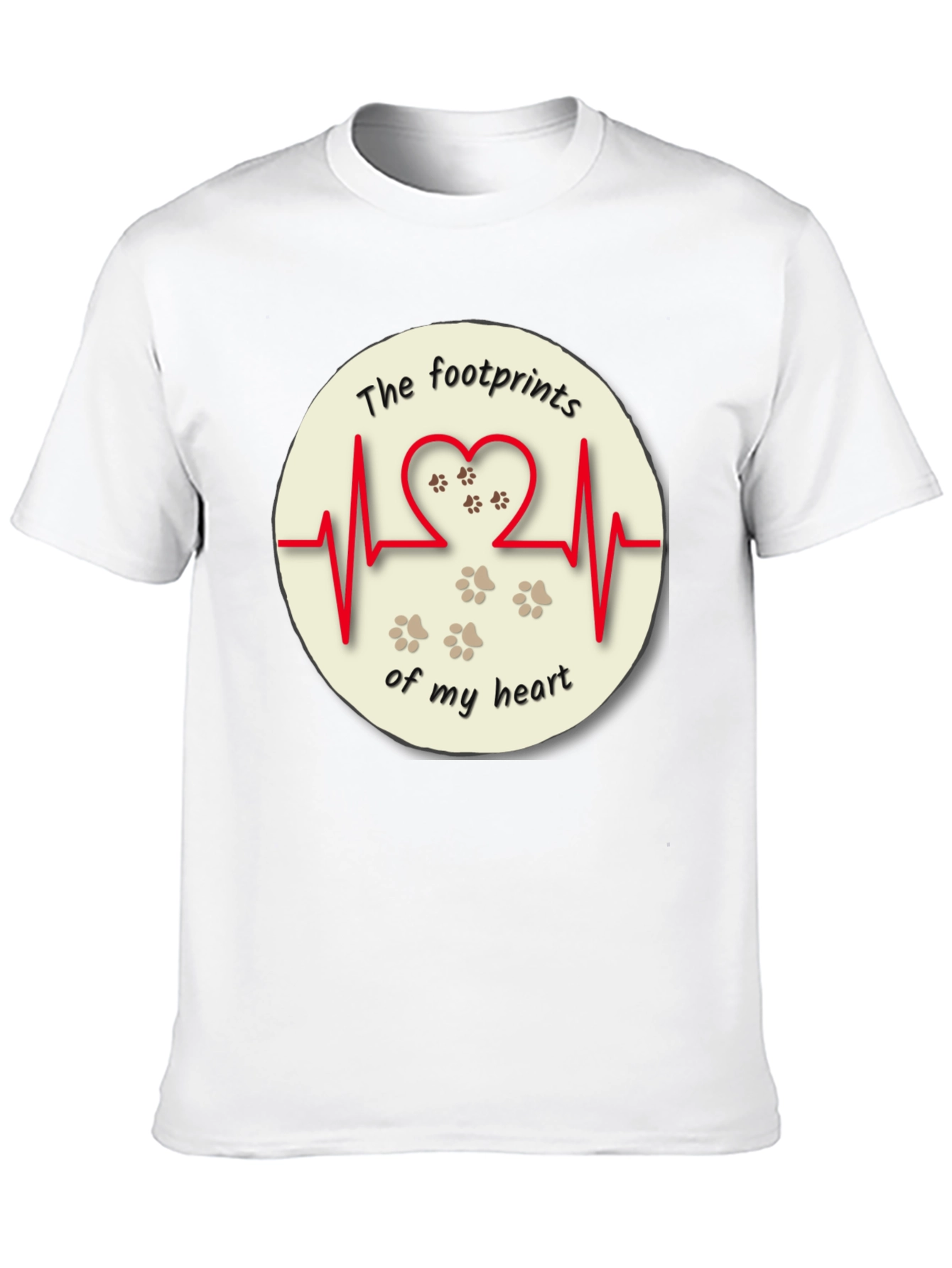 Black Footprints of My Heart T-Shirt view 10