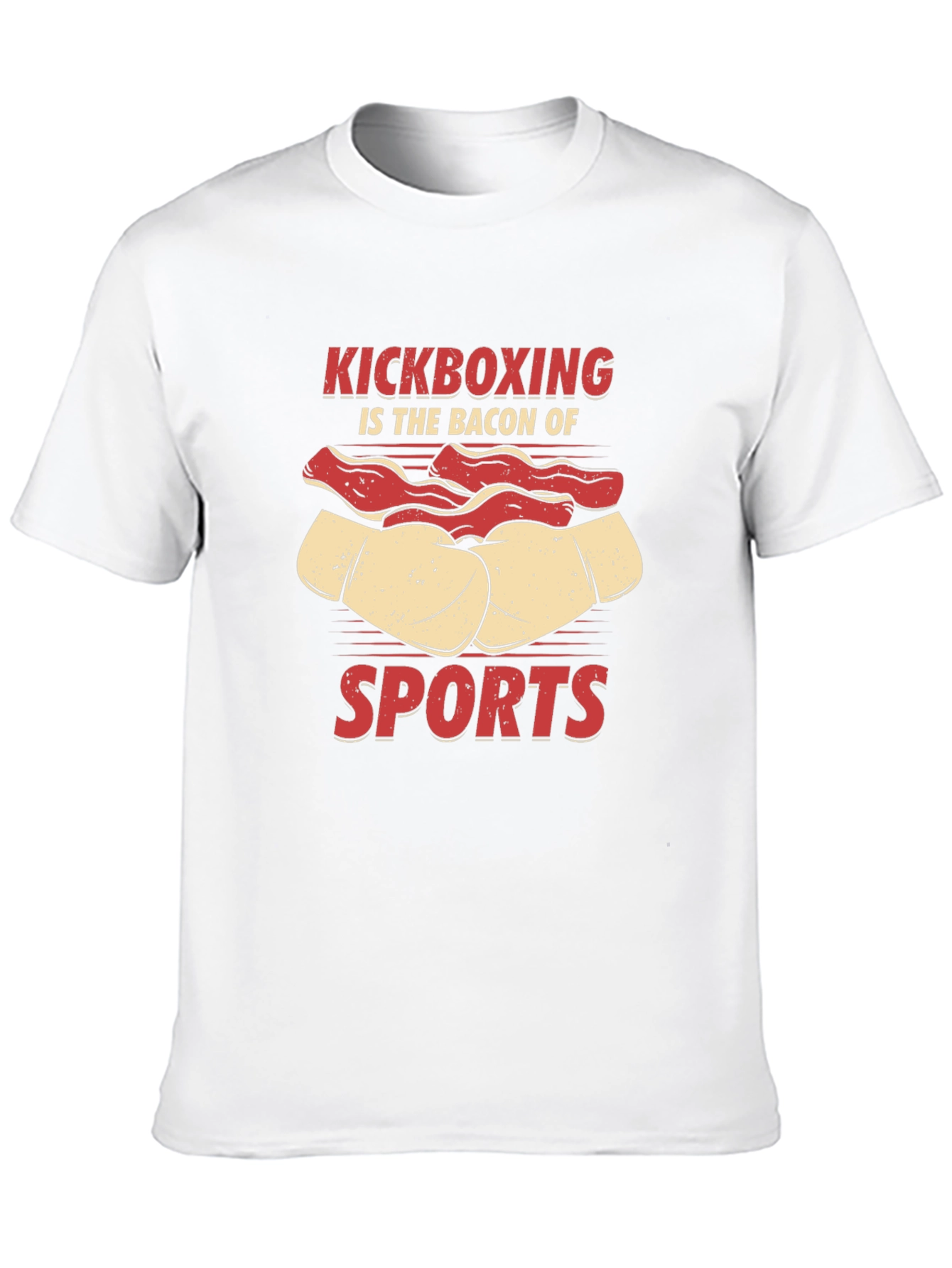 Black Kickboxing Bacon Sports T-Shirt view 10