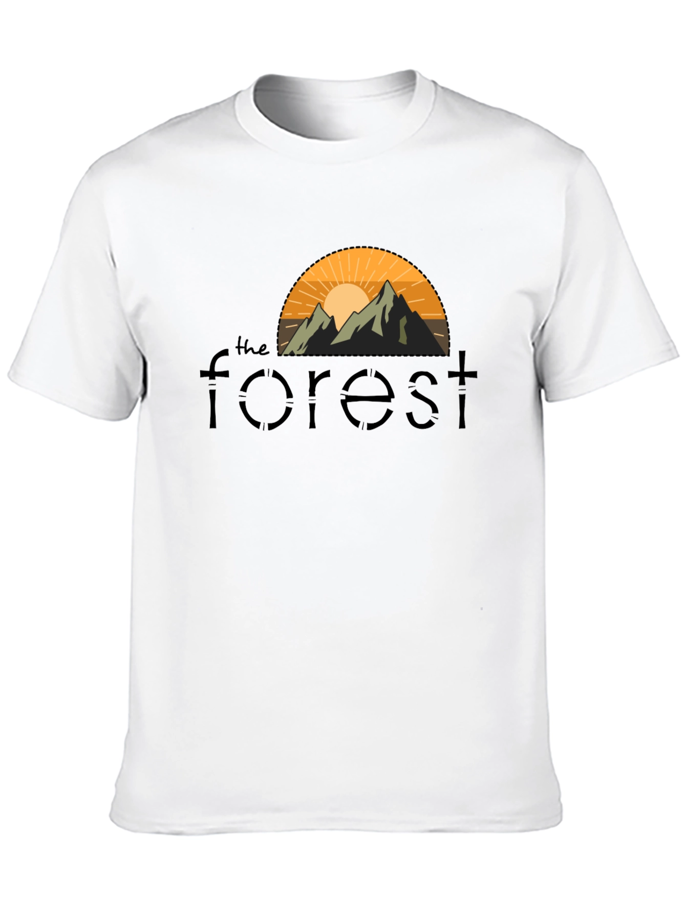 Black The Forest Graphic Tee - Nature Inspired Design view 10