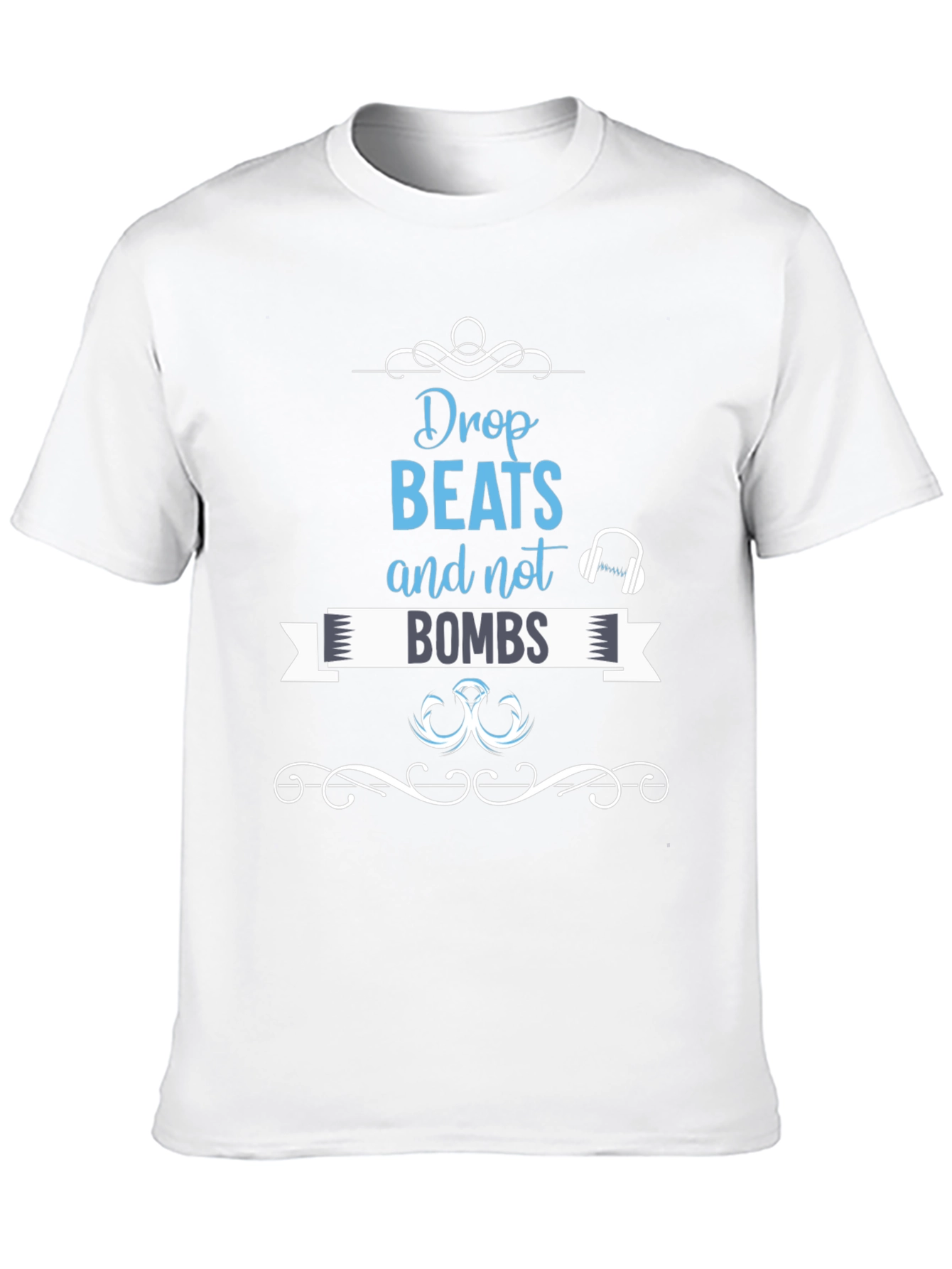 Black Drop Beats, Not Bombs Graphic Tee - Black view 10
