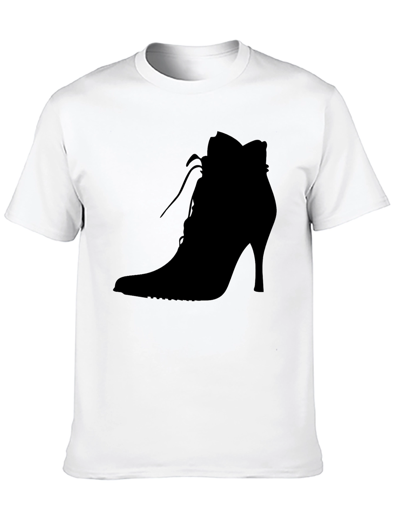 Black High Heel Shoe Graphic Tee - Black Cotton Comfort view 10