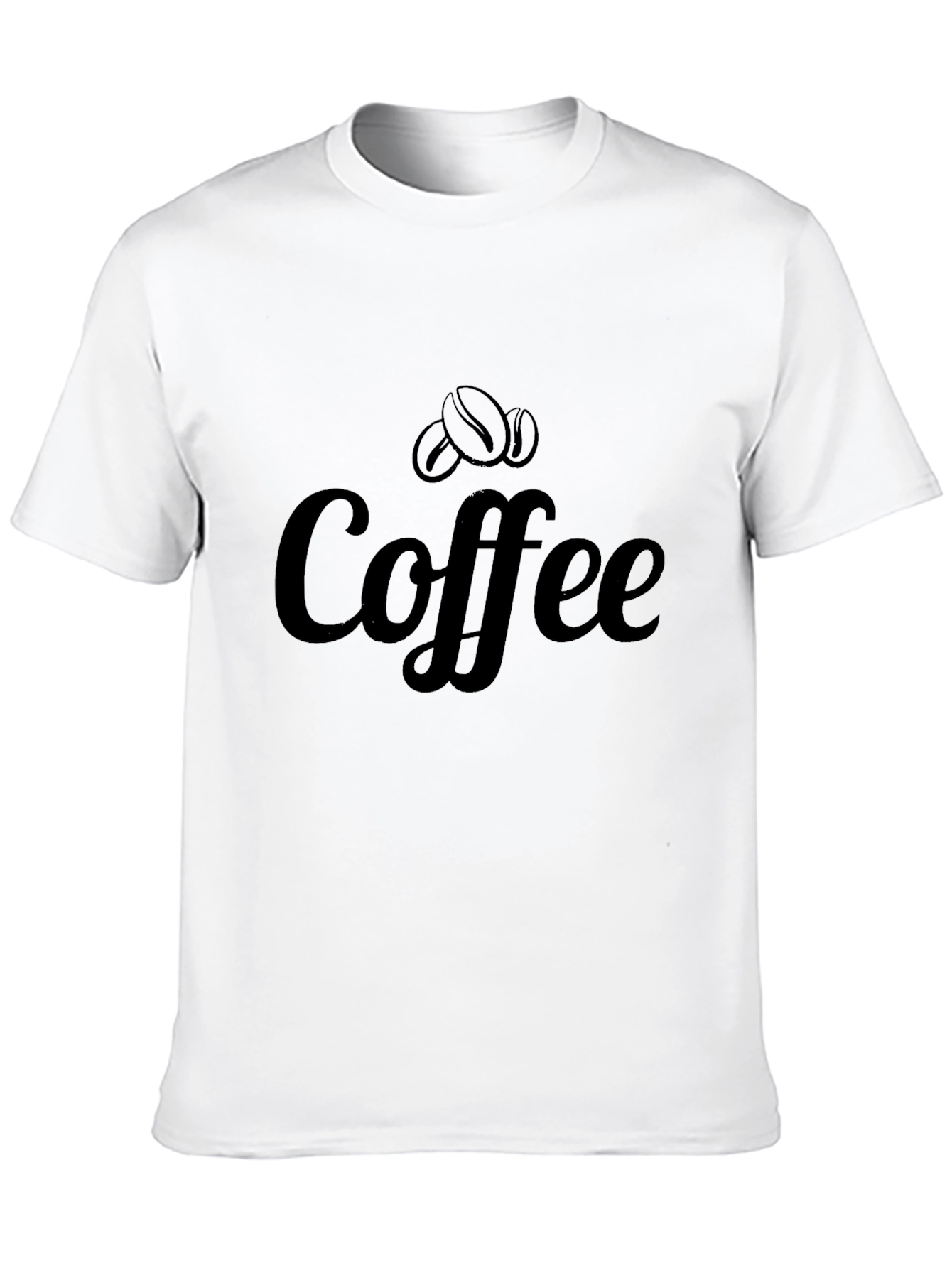Black Coffee Bean Graphic Tee - Black Cotton T-Shirt view 10