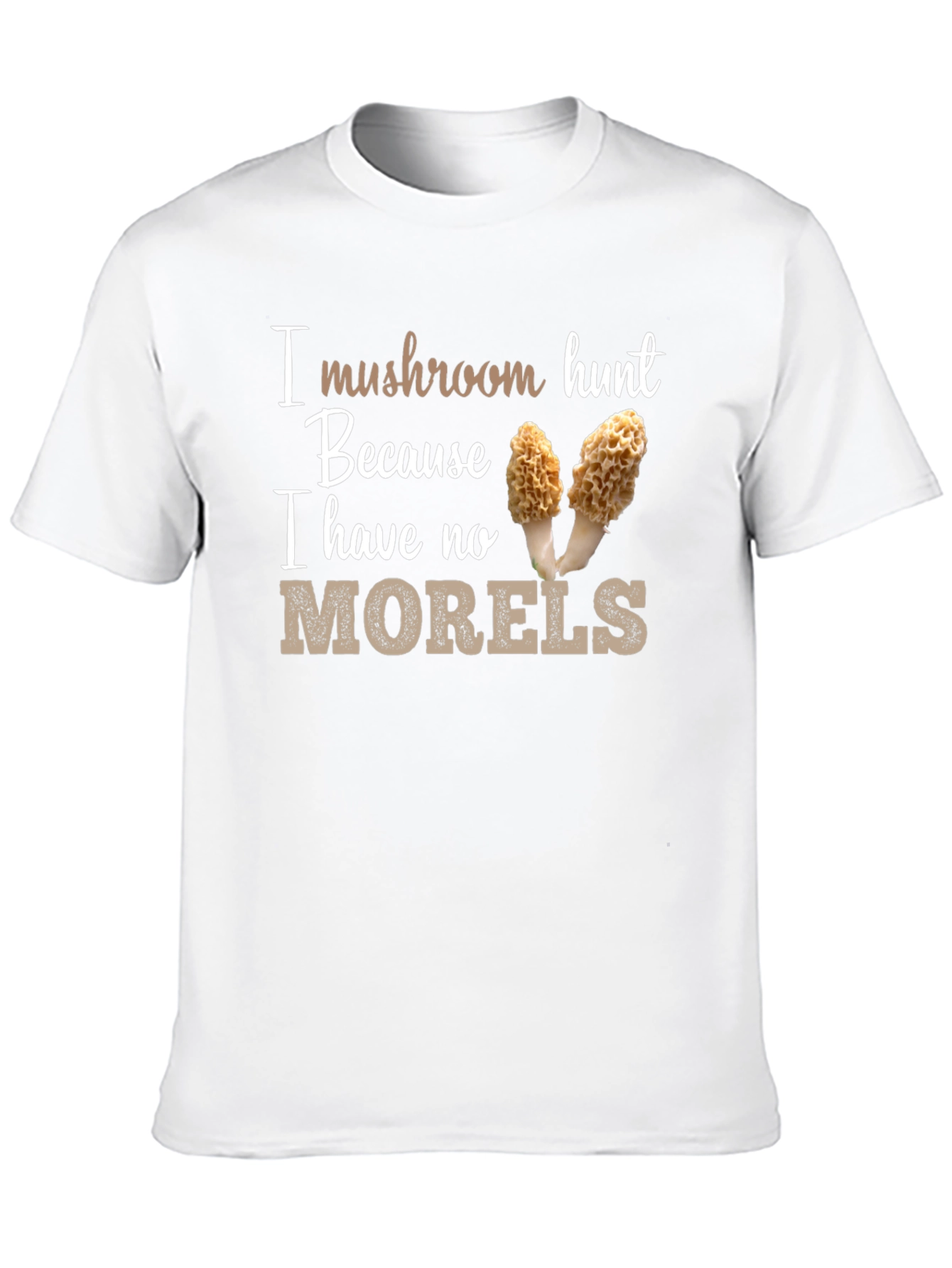 Black Mushroom Hunt T-Shirt - 'No Morels' Pun Tee view 10