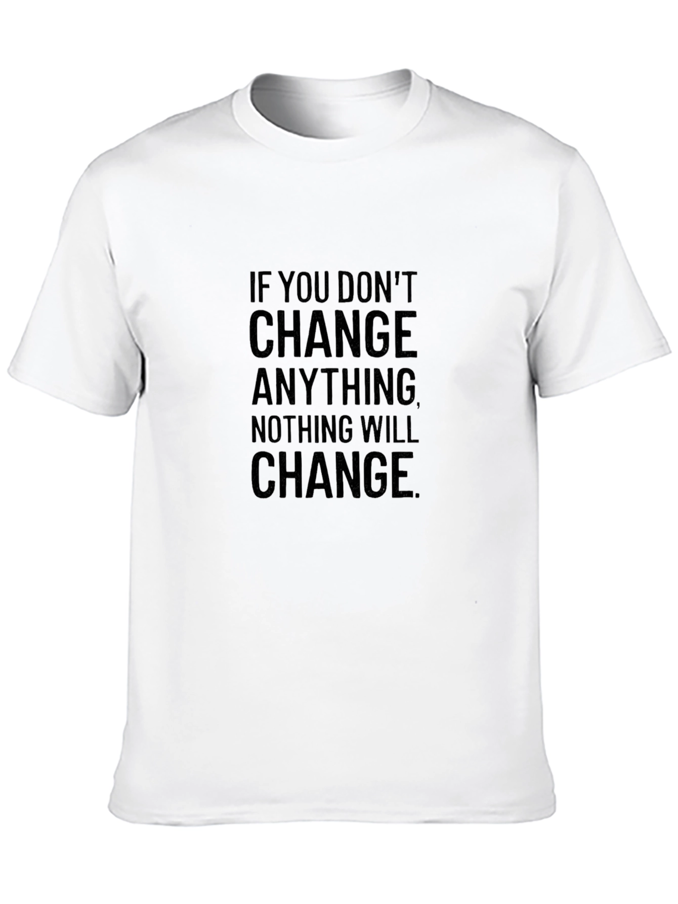 Black Change Motivational Graphic Tee - Black view 10
