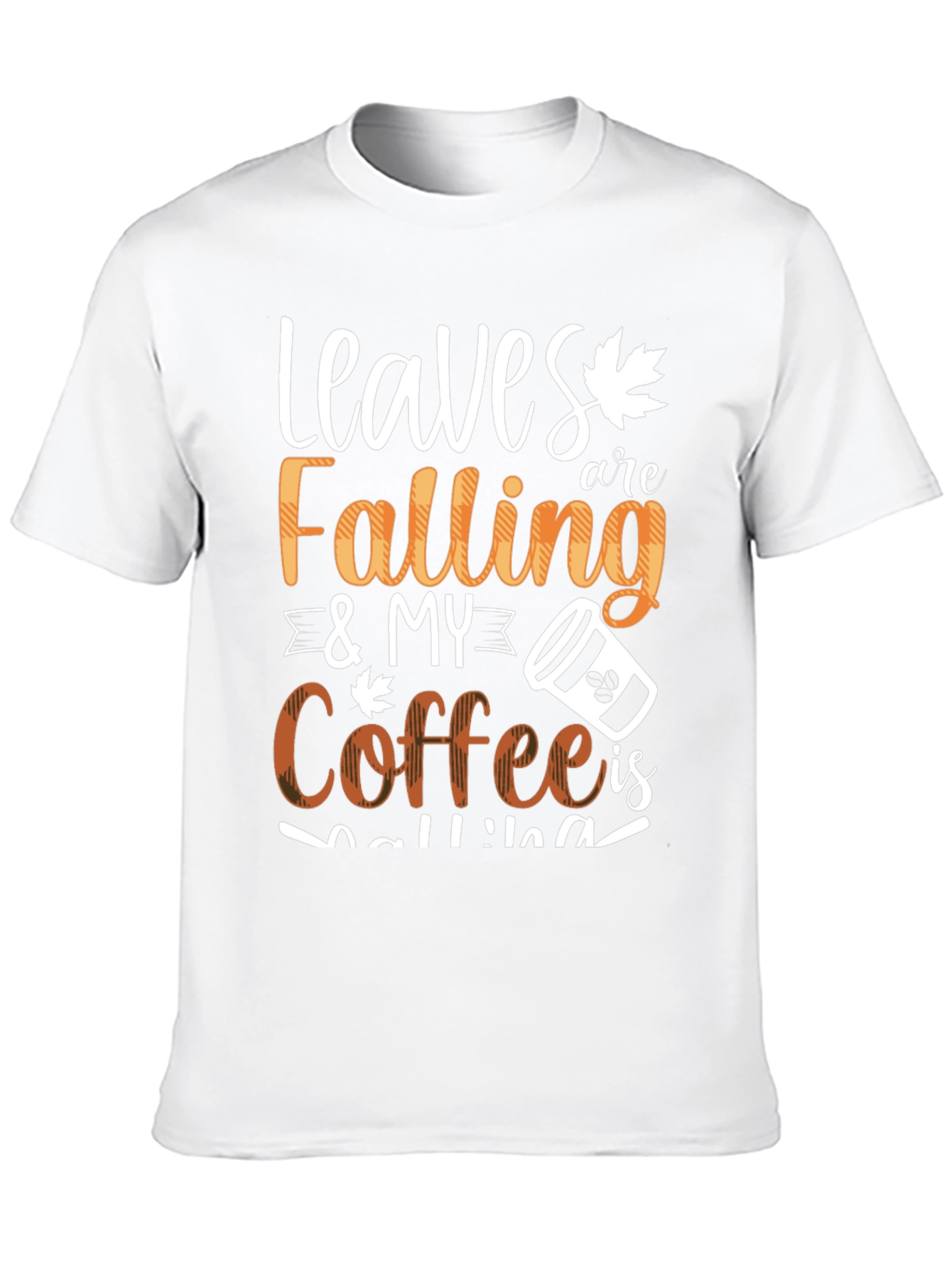 Black Leaves Falling & My Coffee Is Calling Graphic Tee view 10