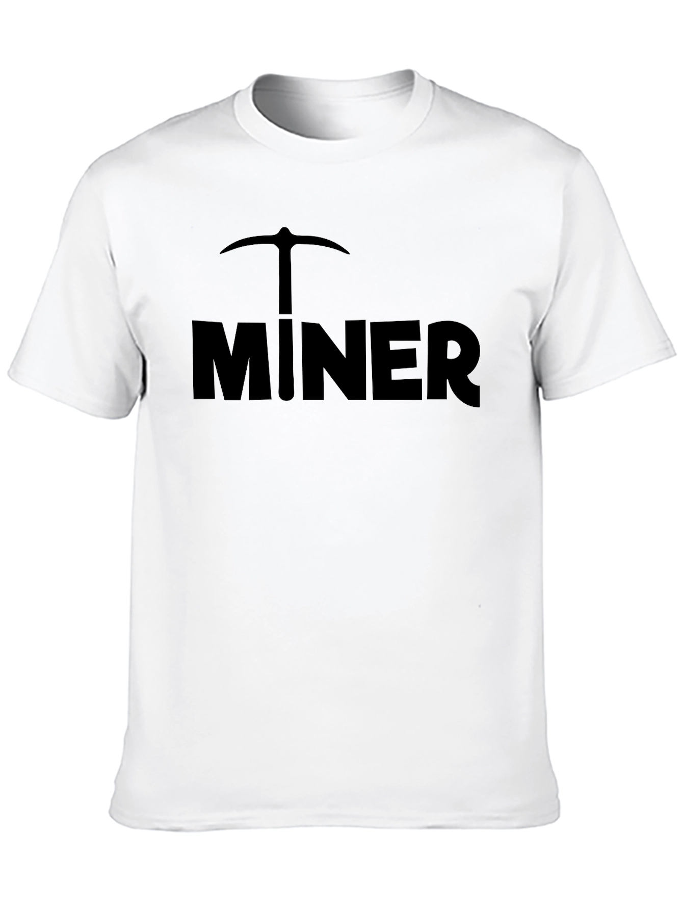 Black Miner T-Shirt - Pickaxe Graphic Tee - Black Cotton Blend view 10