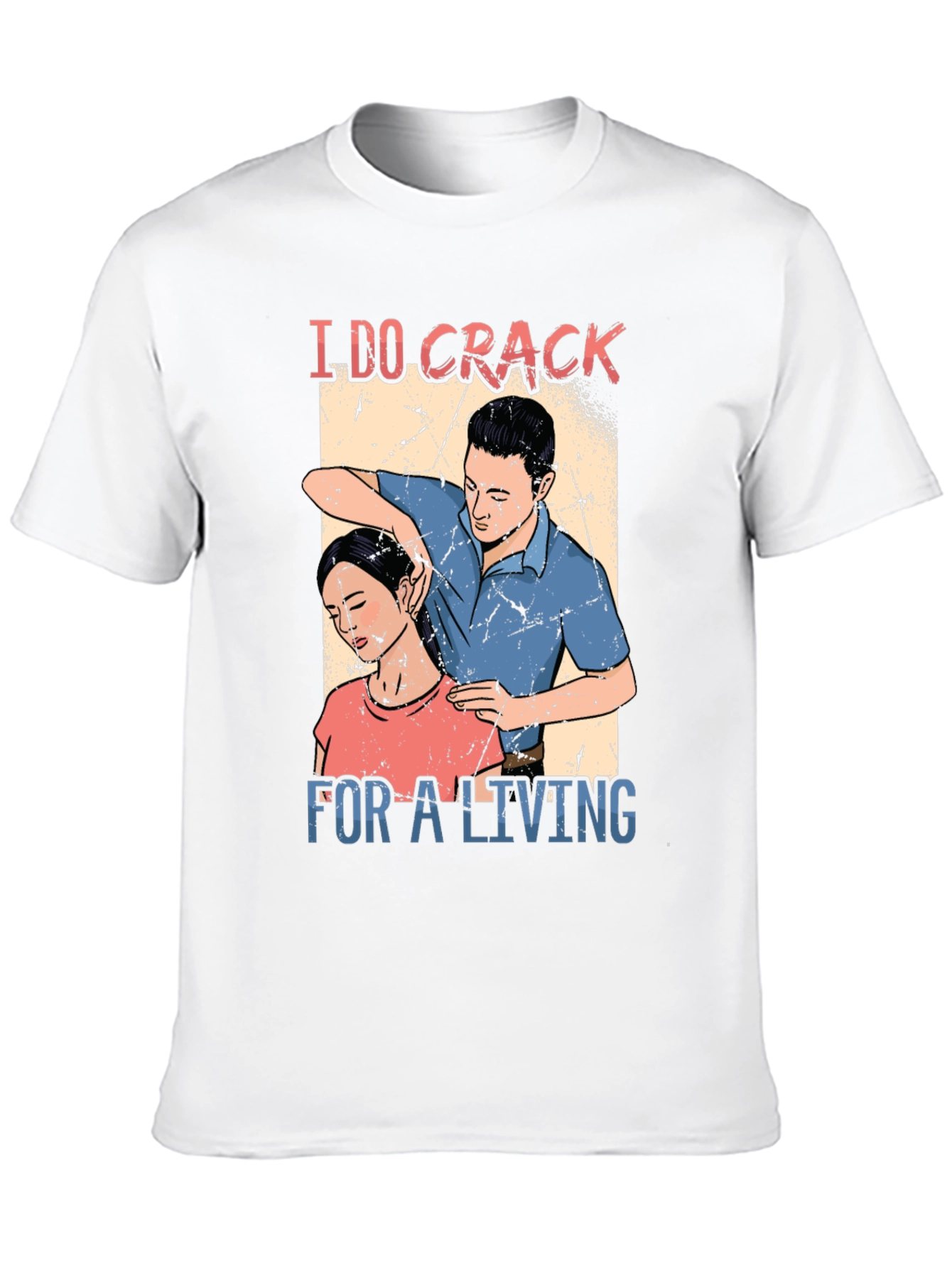 Black Chiropractor 'I DO CRACK' Black T-Shirt view 10
