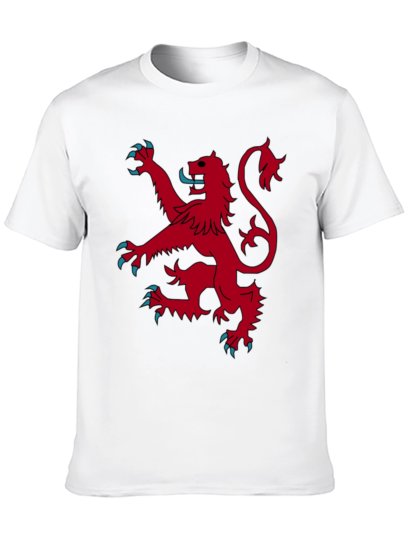 Black Red Lion Rampant Graphic Black T-Shirt view 10
