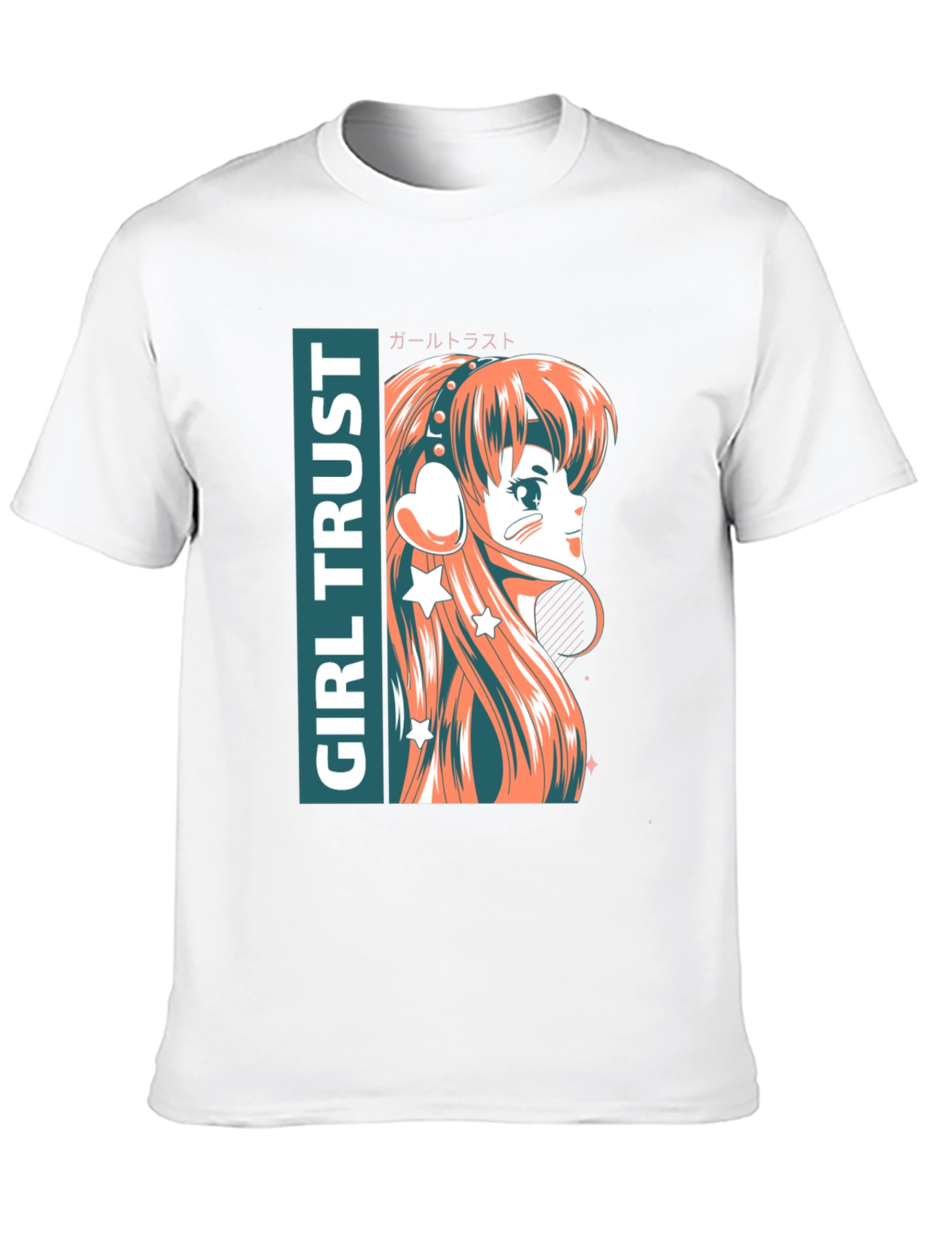 Black Anime Girl Trust Graphic Tee - Stylish Unisex T-Shirt view 10