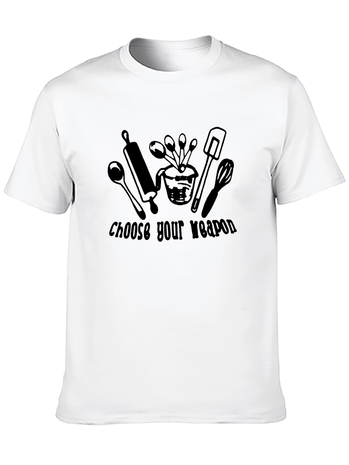 Black Choose Your Weapon Baking T-Shirt view 10