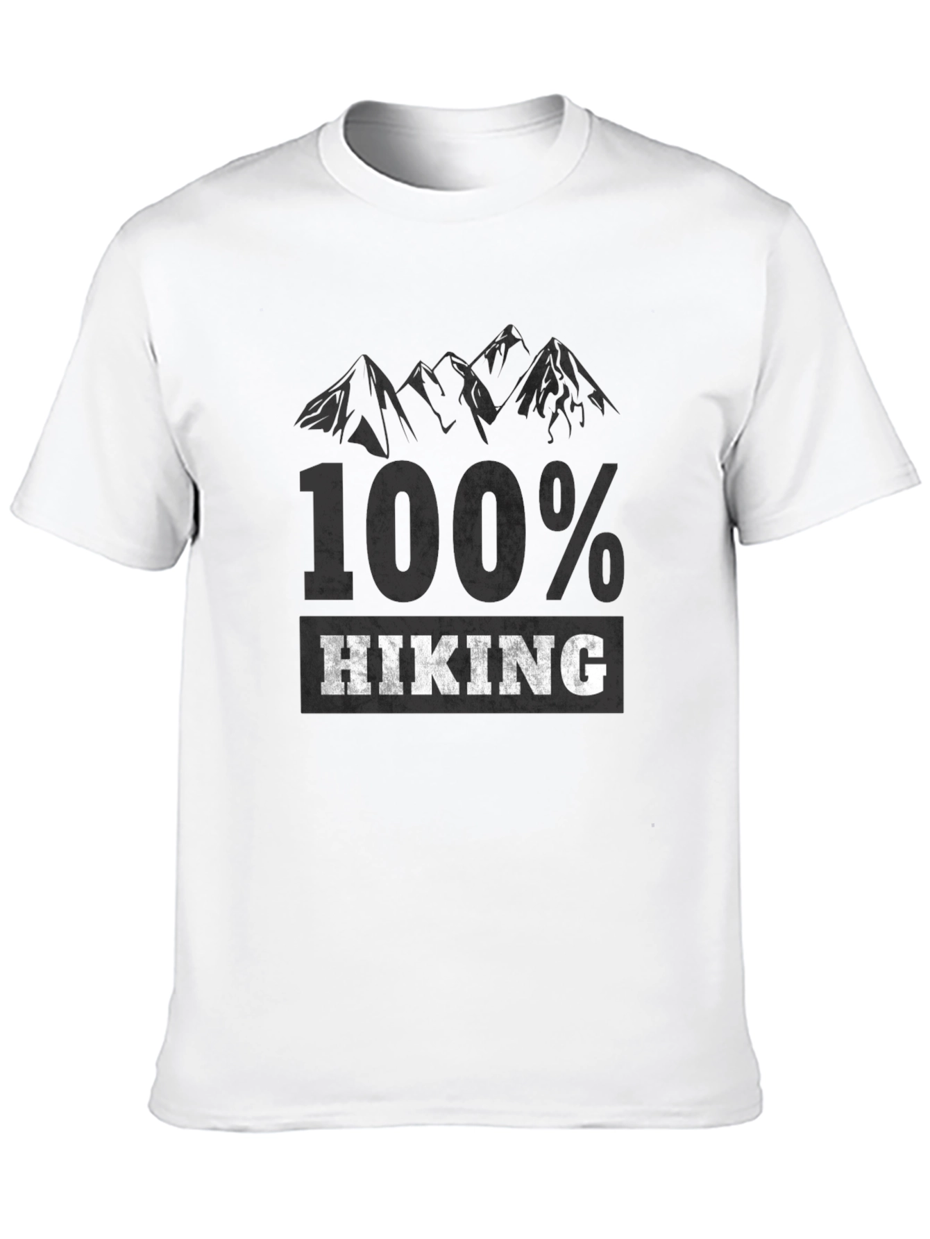 Black 100% Hiking Graphic T-Shirt - Outdoor Adventure view 10