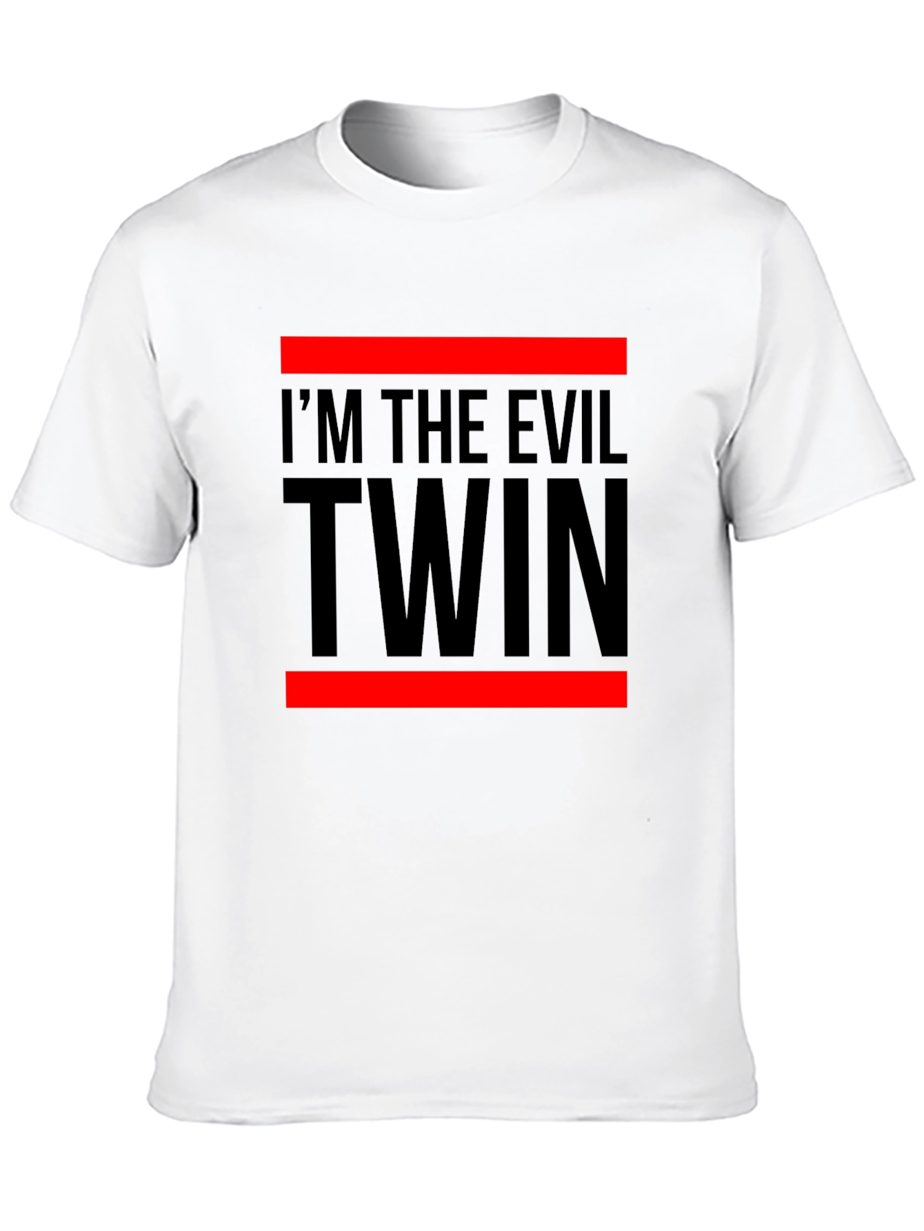 Black I'm the Evil Twin Black Graphic Tee view 10