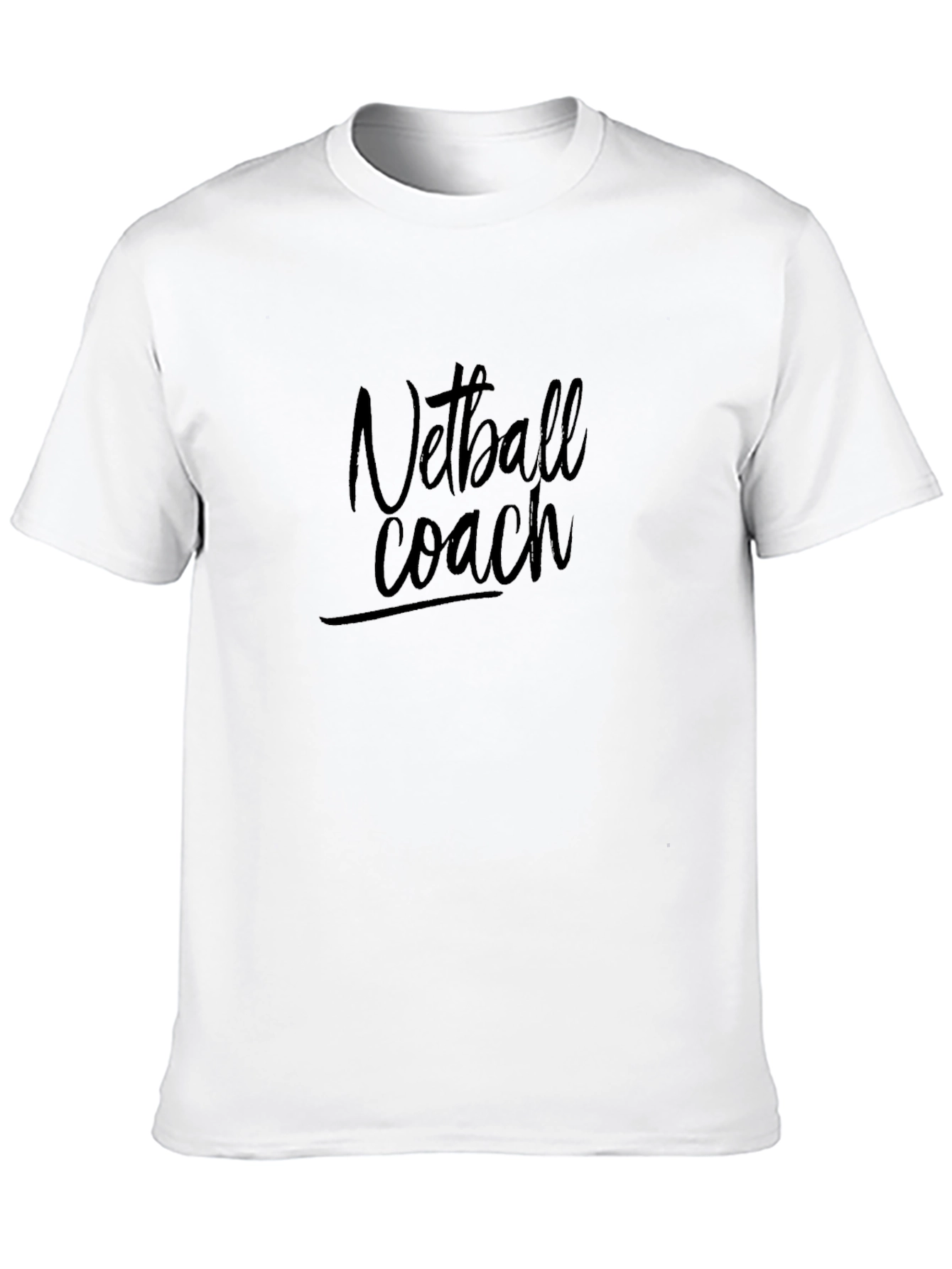 Black Netball Coach Black T-Shirt view 10