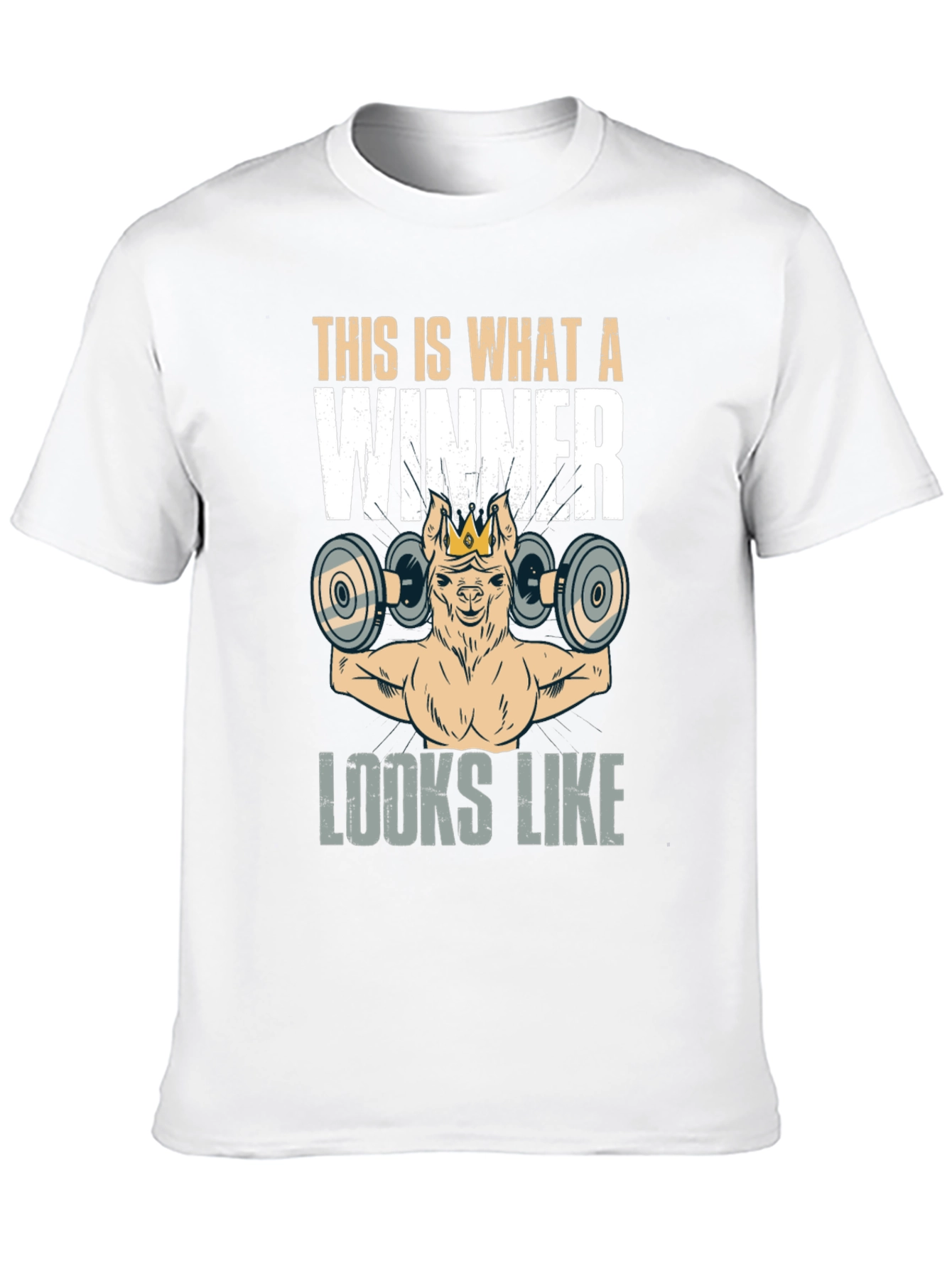 Black Winner Llama Gym Black T-Shirt view 10