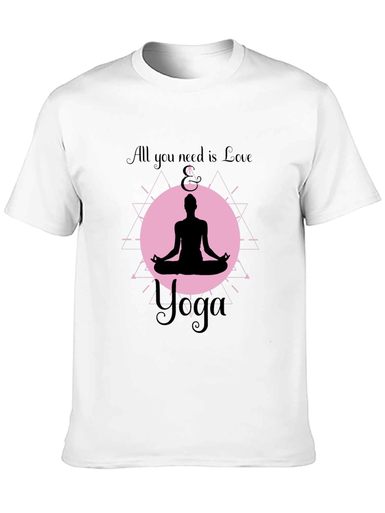 Black Yoga Love Graphic T-Shirt - Meditate in Style view 10