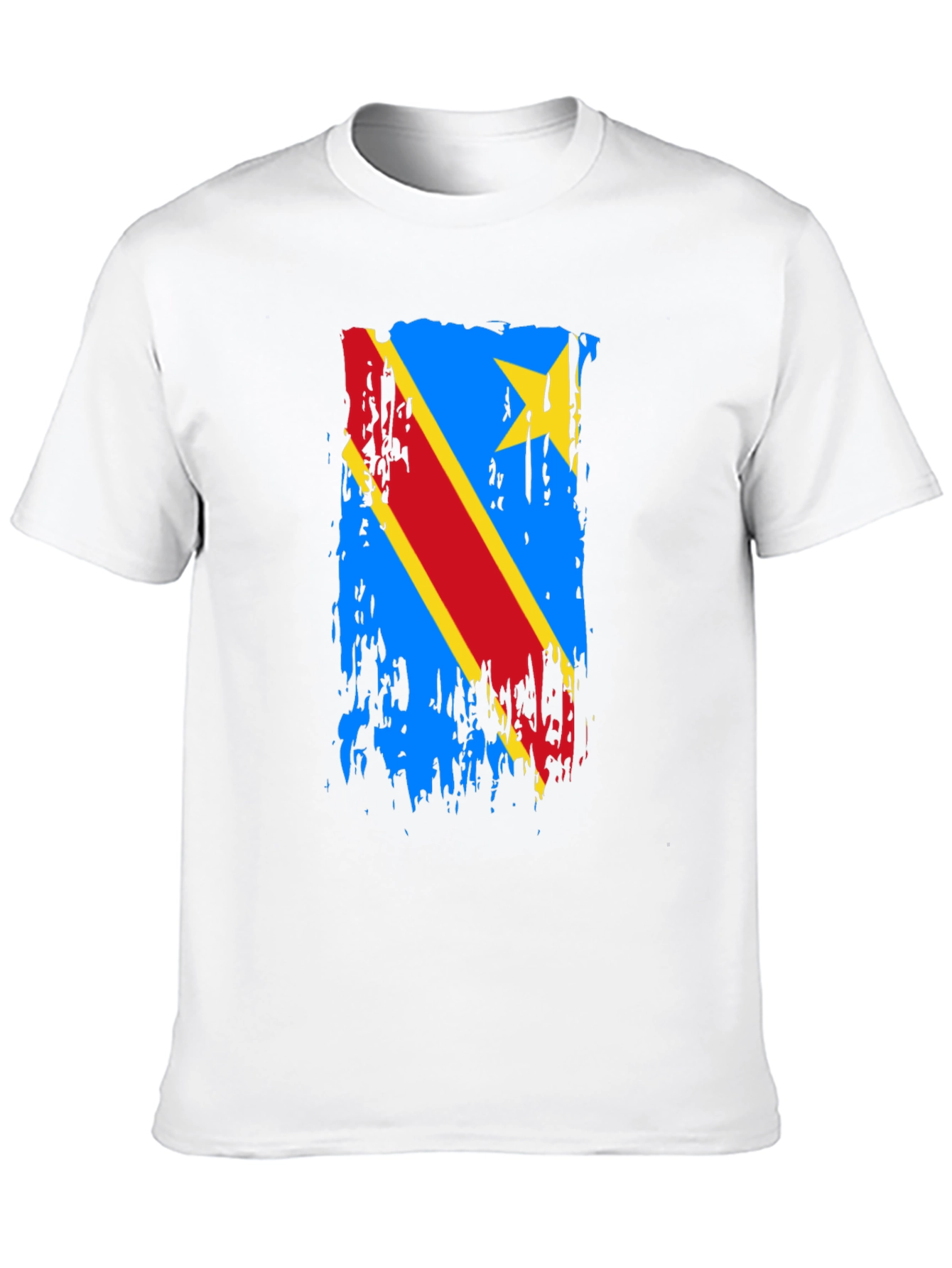 Distressed Democratic Republic of Congo Flag T-Shirt - 10
