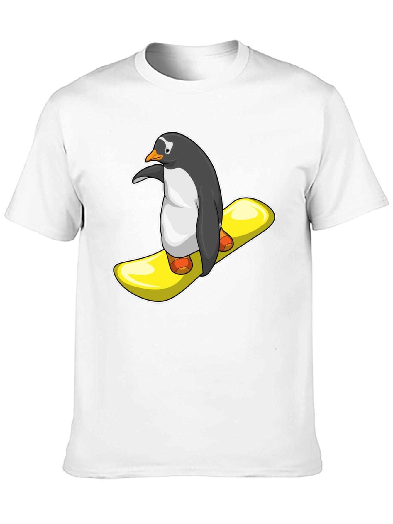 Black Penguin Snowboard T-Shirt - Unique Graphic Tee view 10