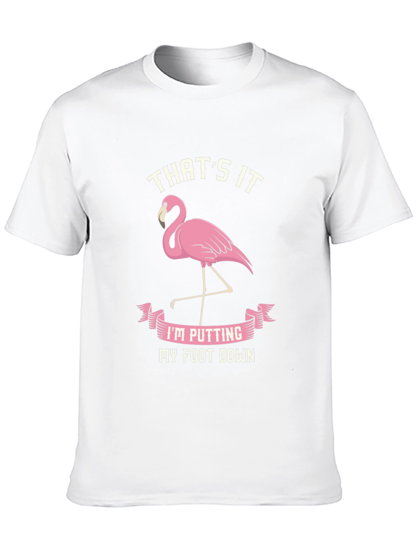 Black Funny Flamingo T-Shirt - That's It, My Foot Down view 10