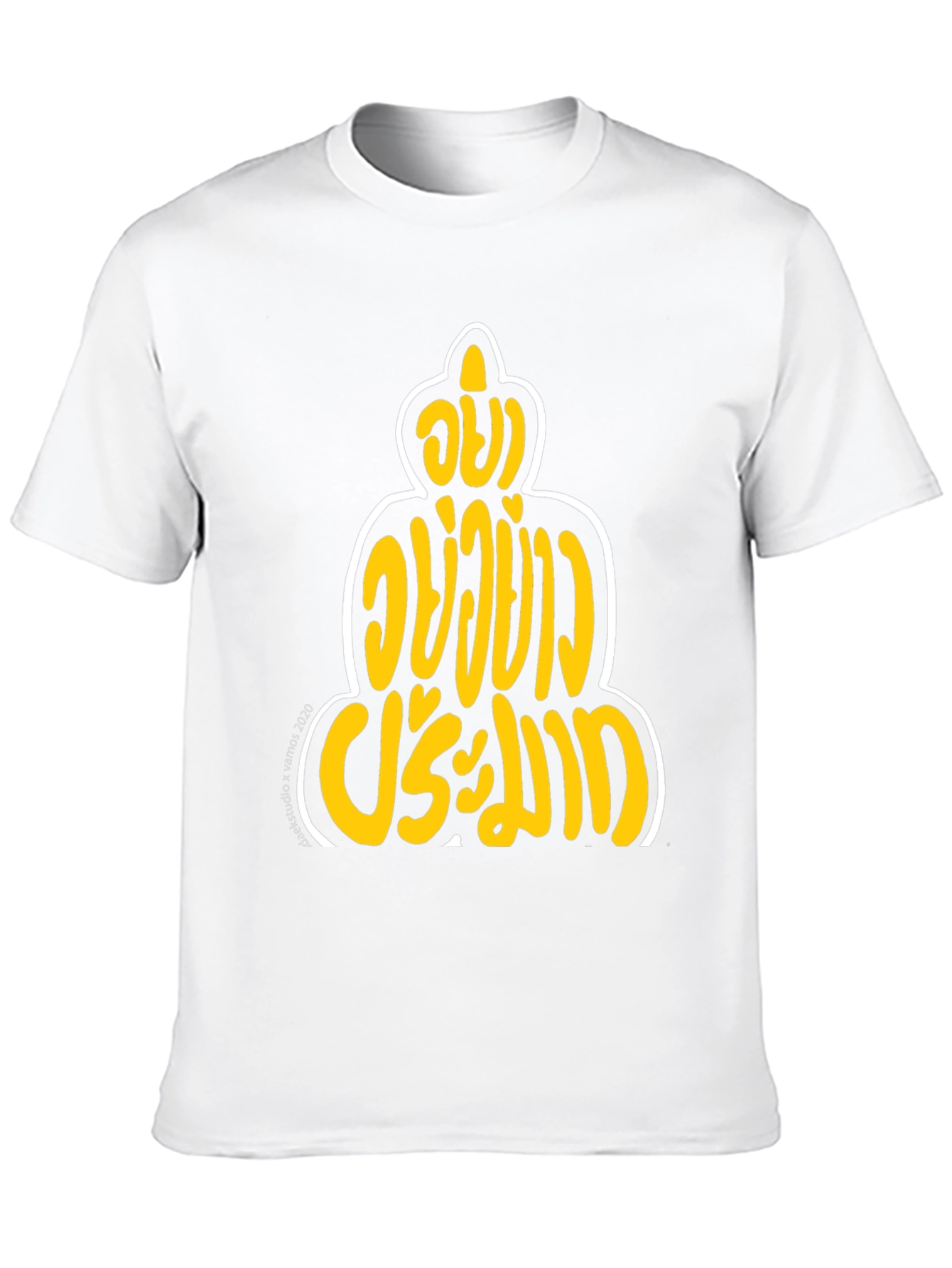 Black Black T-Shirt with Thai Buddha Graphic Print view 10