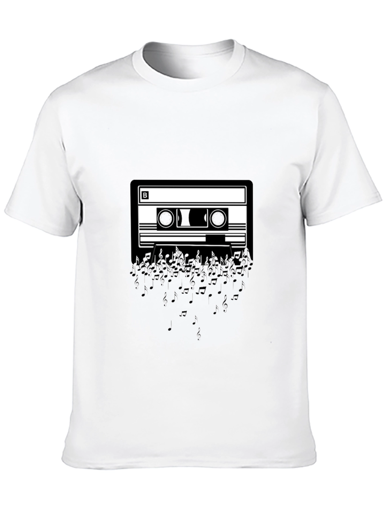 Black Retro Cassette Music T-Shirt - Black view 10
