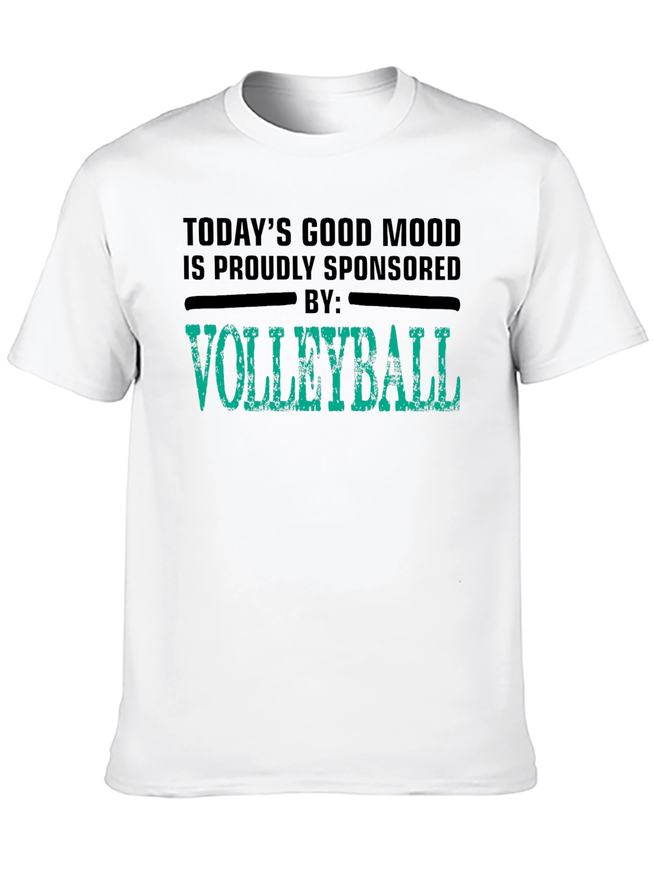 Black Volleyball Sponsored T-Shirt - Today's Good Mood view 10