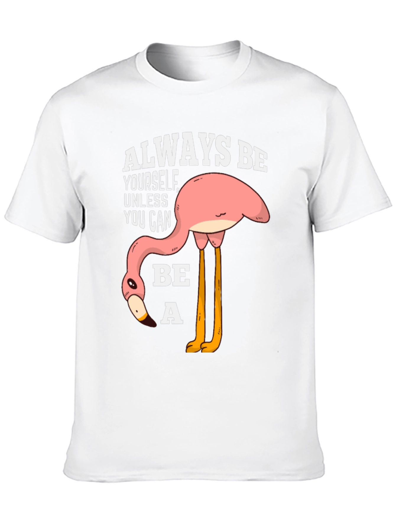 Black Funny Flamingo T-Shirt: Always Be Yourself view 10