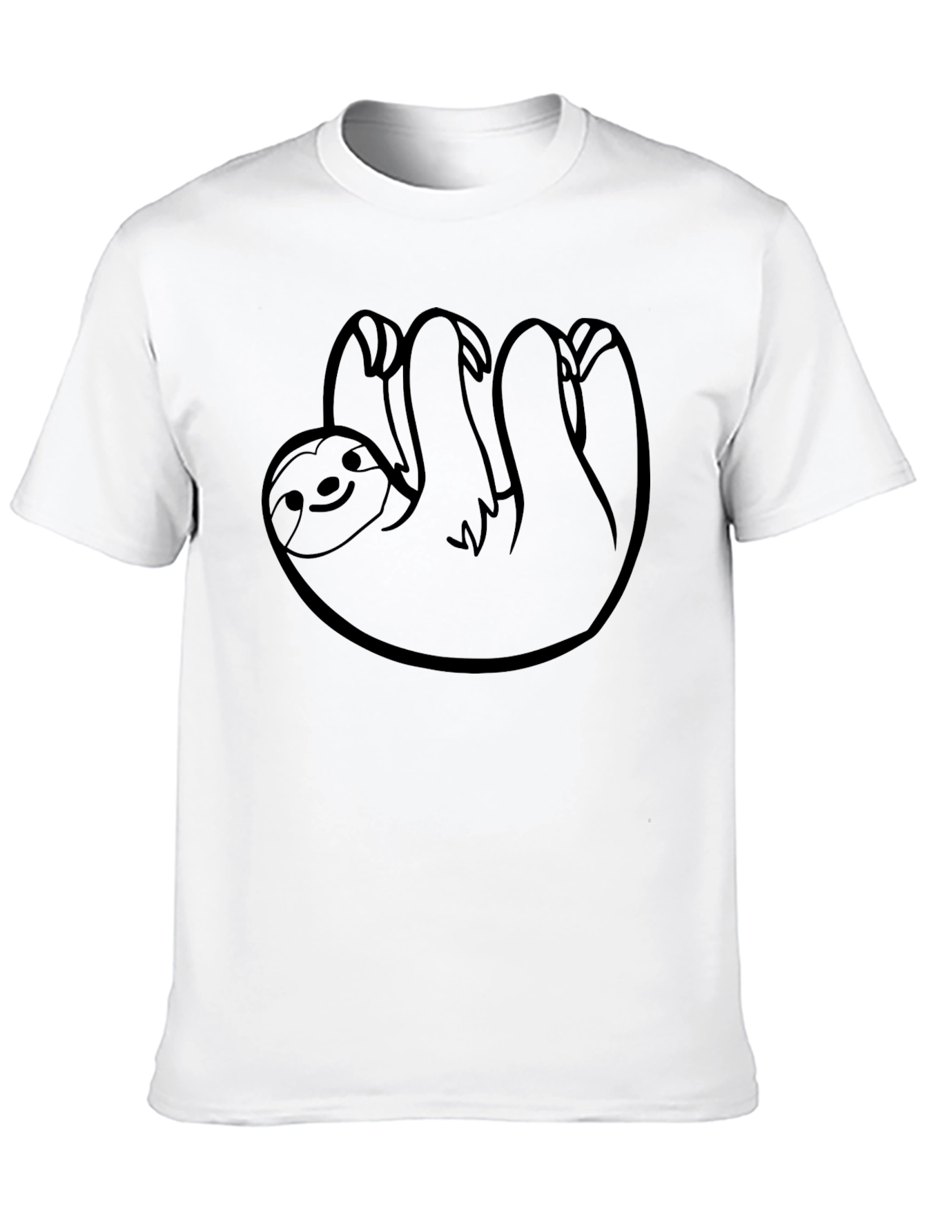 Black Men's Black Sloth Graphic T-Shirt view 10