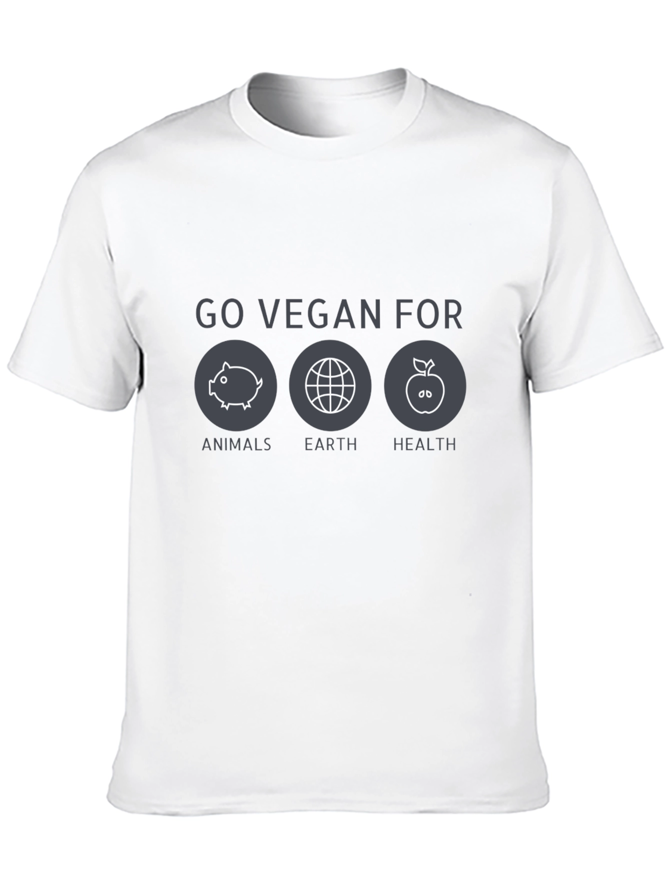 Go Vegan For Animals Earth Health T-Shirt - 10