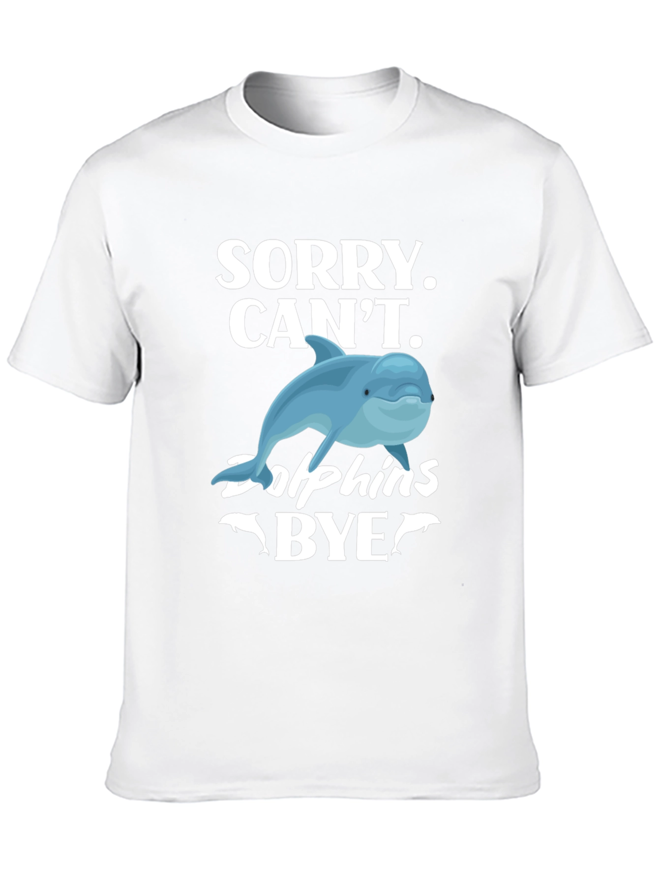 Black Sorry, Can't, Dolphins Bye Graphic T-Shirt view 10