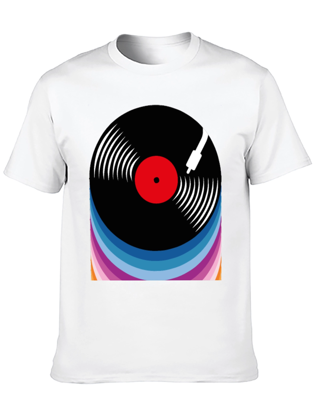 Black Retro Vinyl Record Graphic Tee view 10
