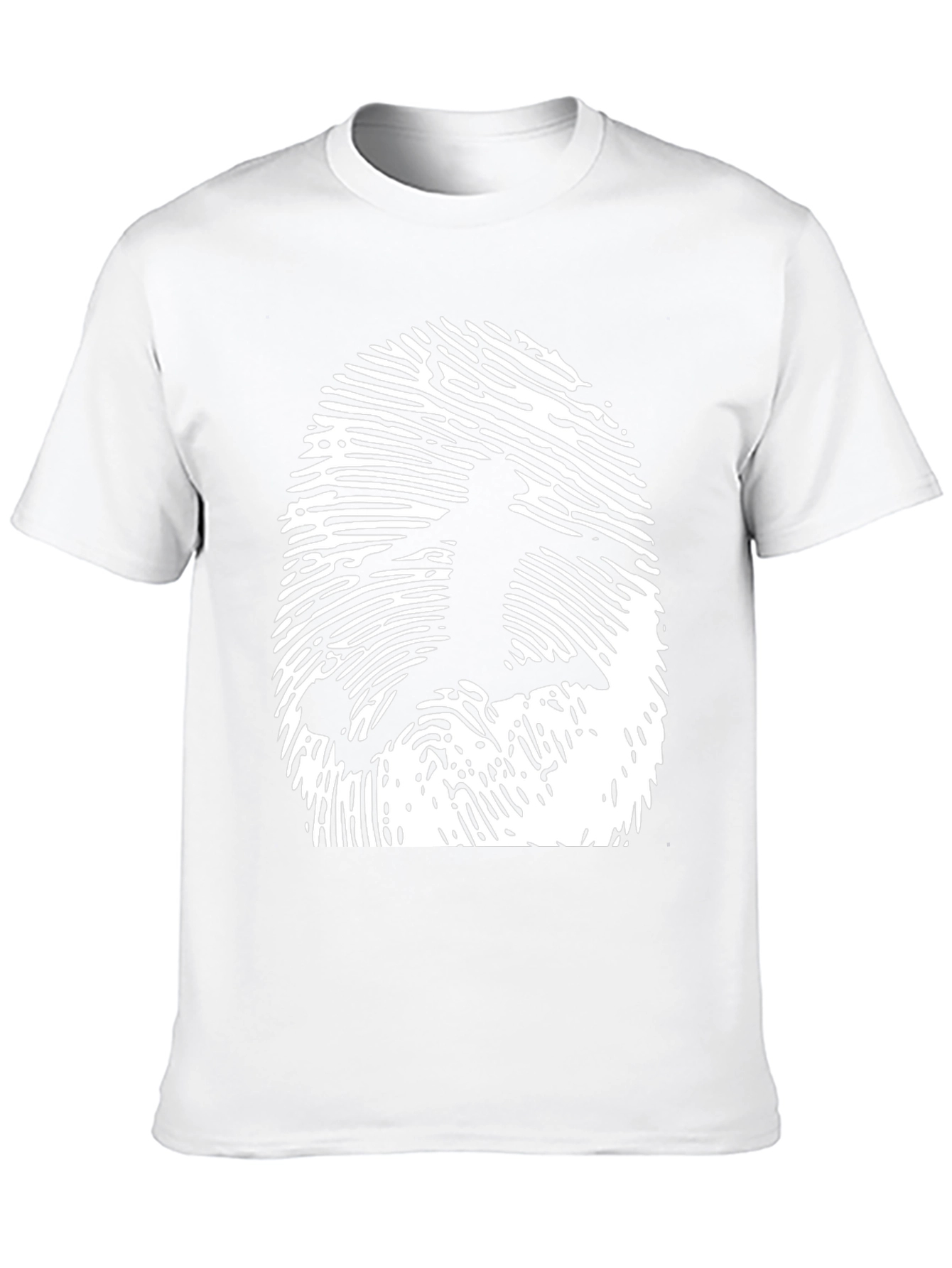 Black Soccer Fingerprint Graphic Tee - Black Cotton T-Shirt view 10