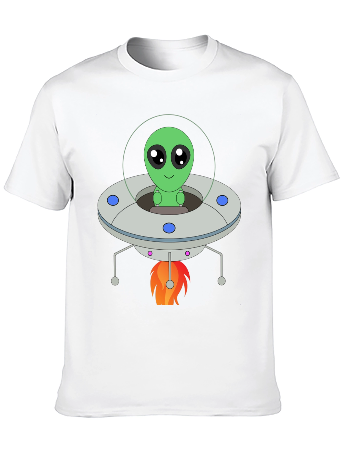Black Alien UFO T-Shirt - Black Graphic Tee view 10