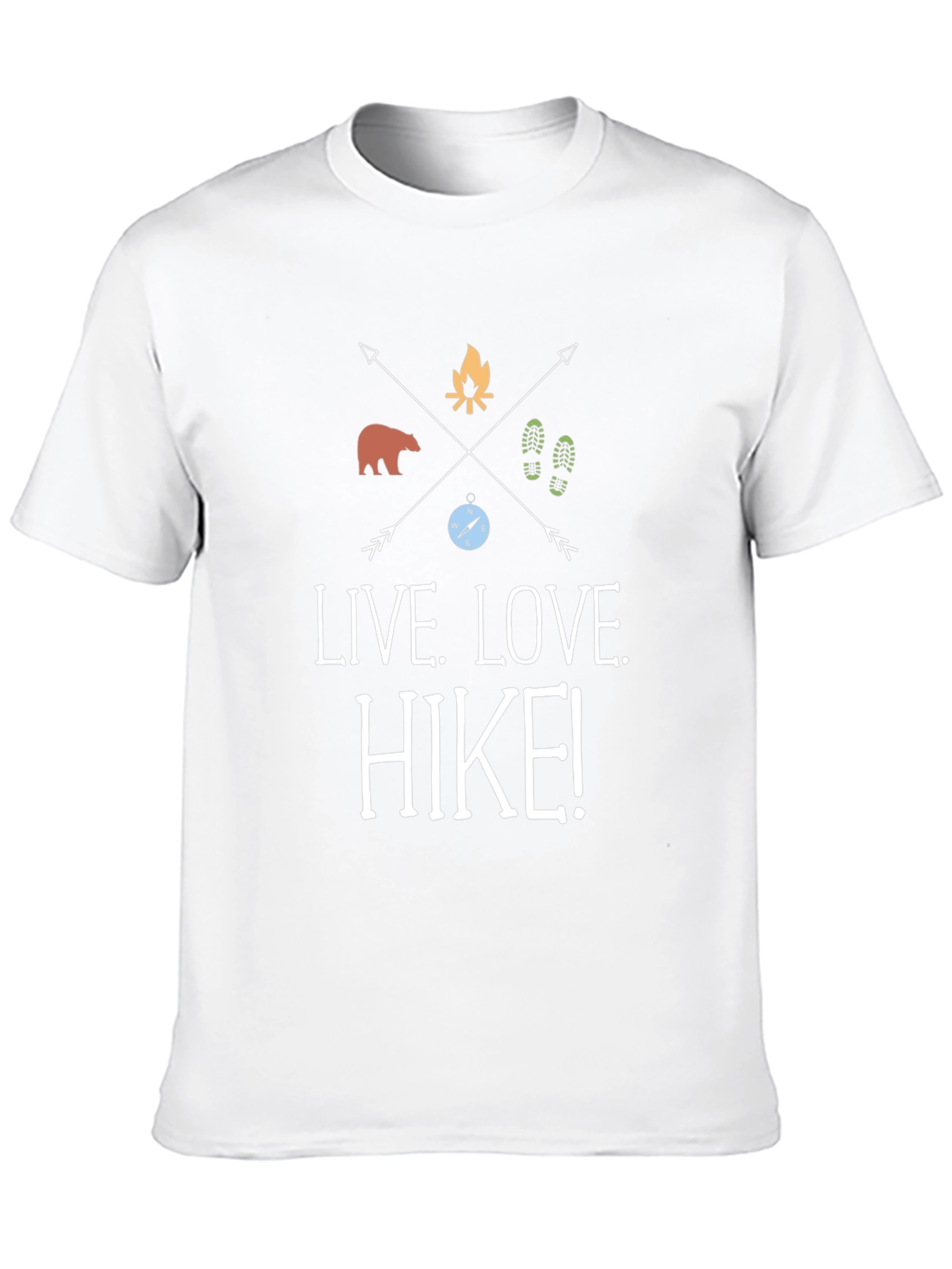 Black Live Love Hike! Graphic Tee - Adventure T-Shirt view 10