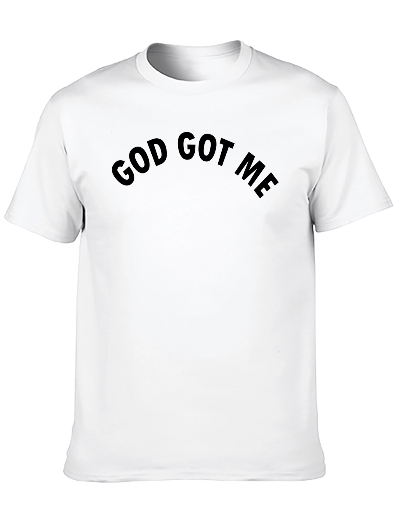 Black God Got Me Black T-Shirt view 10