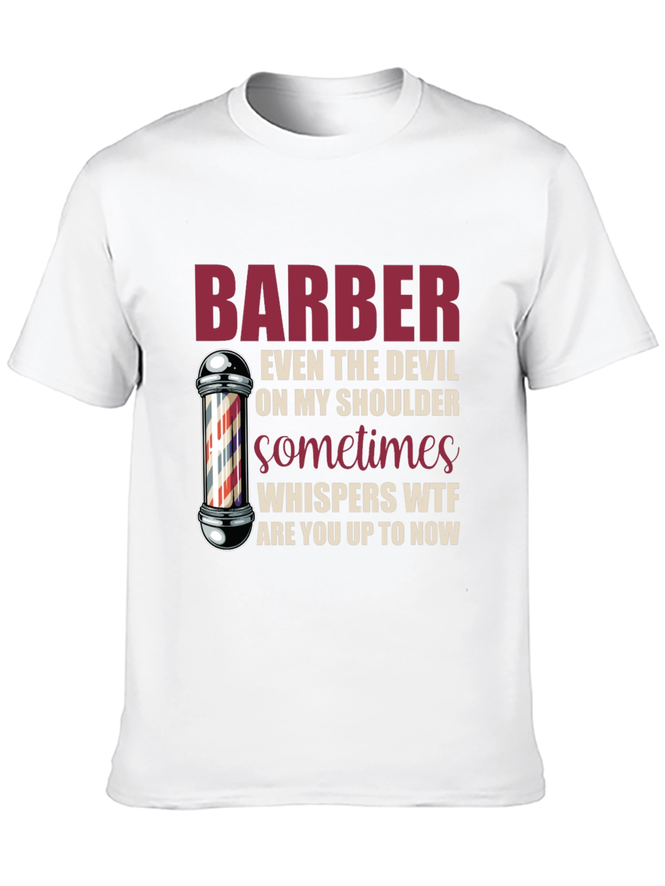 Black Barber Devil Shoulder Graphic T-Shirt view 10