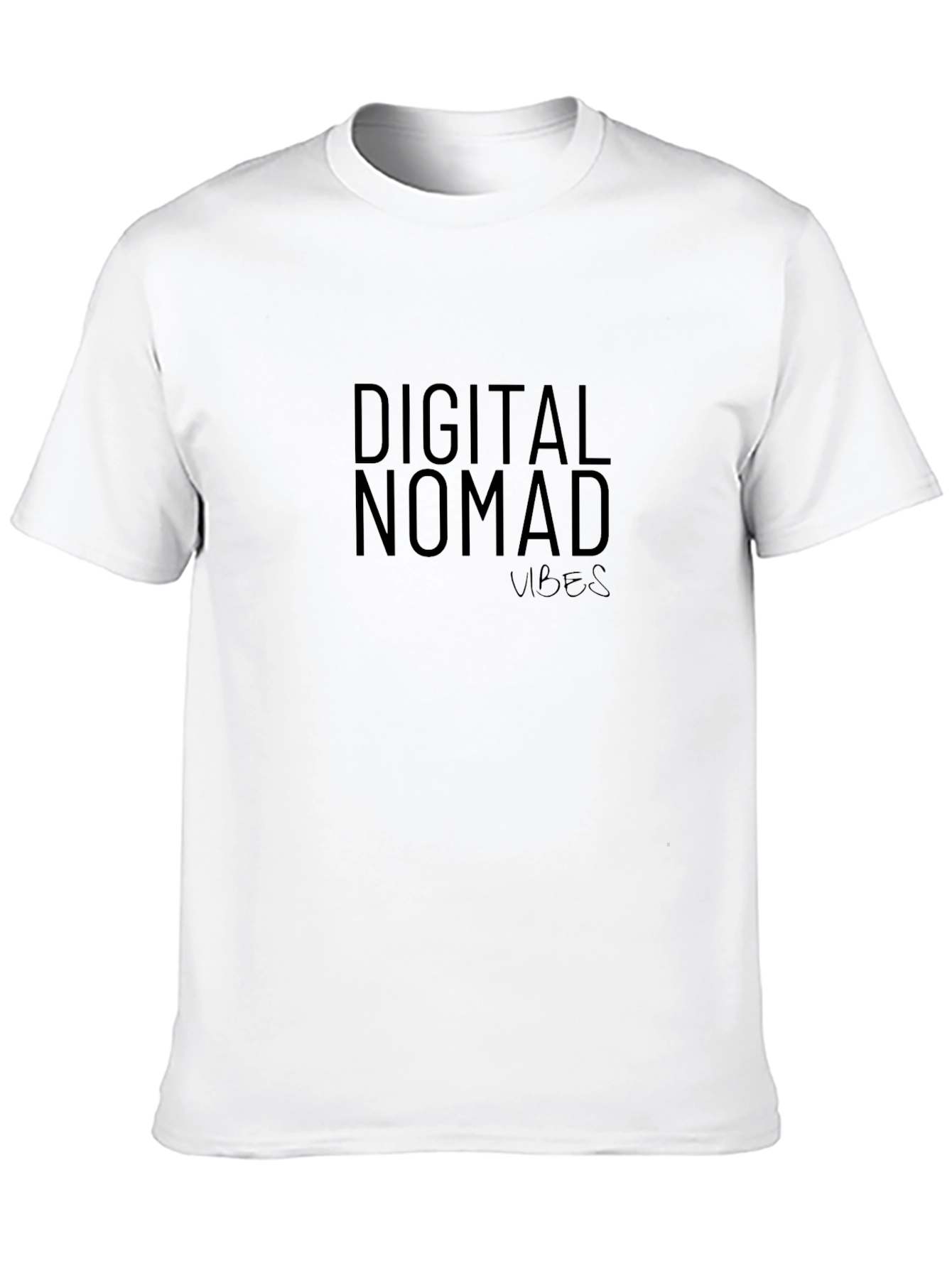Black Digital Nomad Vibes Black T-Shirt view 10
