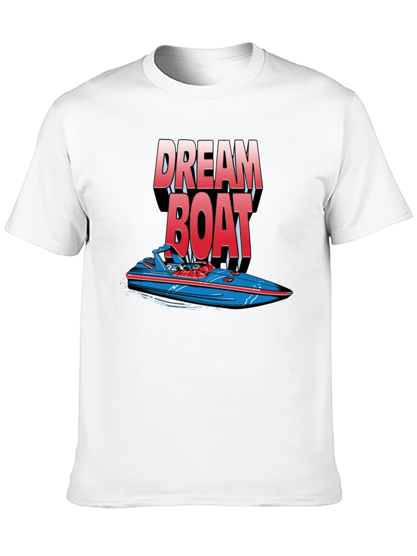 Black Dream Boat Graphic T-Shirt - Black Cotton Tee view 10