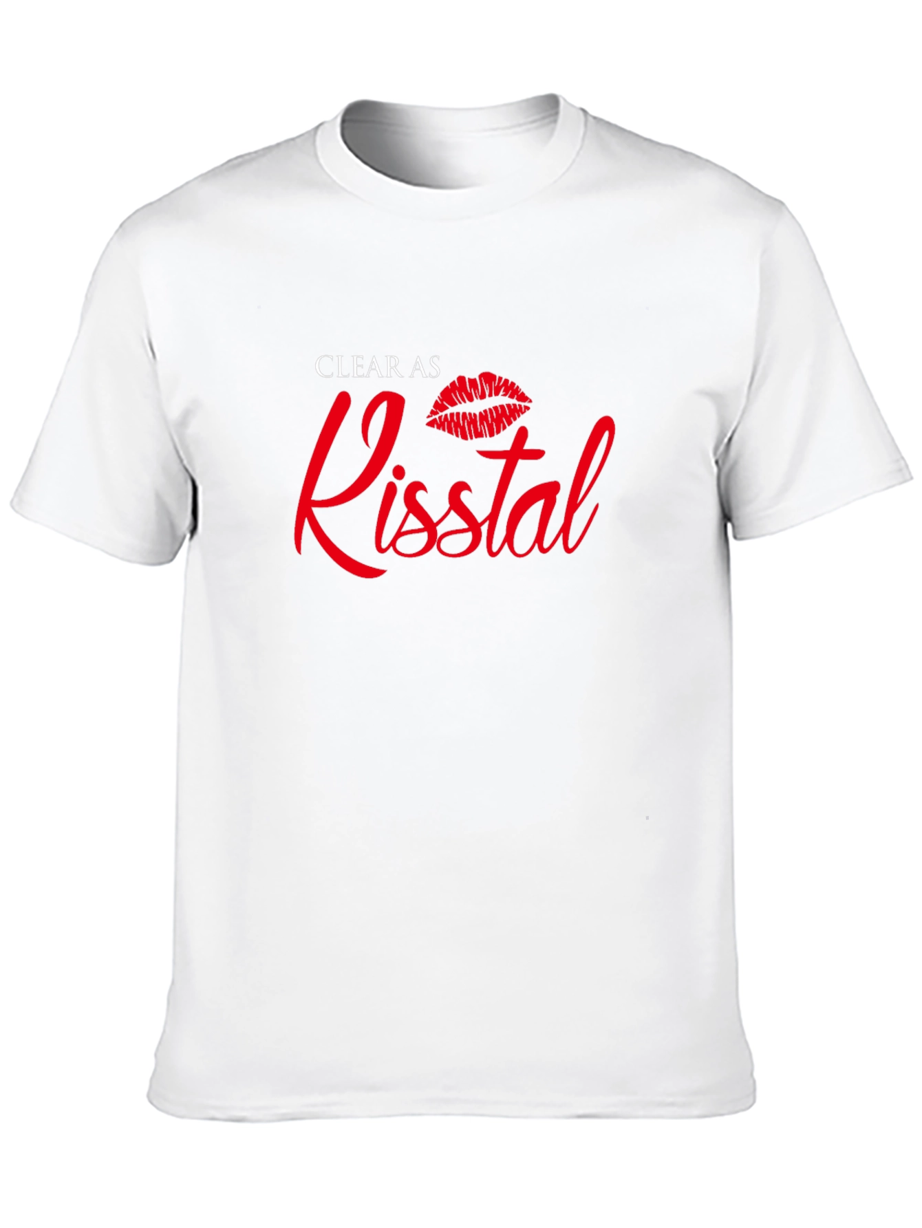 Black Clear as Kisstal Funny Lip Print Graphic Tee view 10